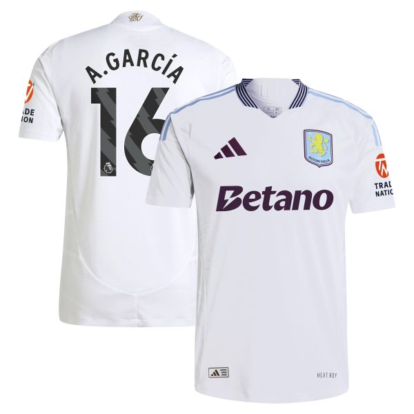 aston villa adidas away authentic shirt 2024-25 with a.garcía 16 printing Collection | Official Aston Villa Jerseys for Fans