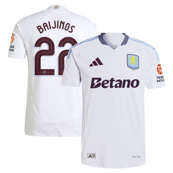 aston villa adidas away authentic shirt 2024-25 with baijings 22 cup printing Collection | Official Aston Villa Jerseys for Fans