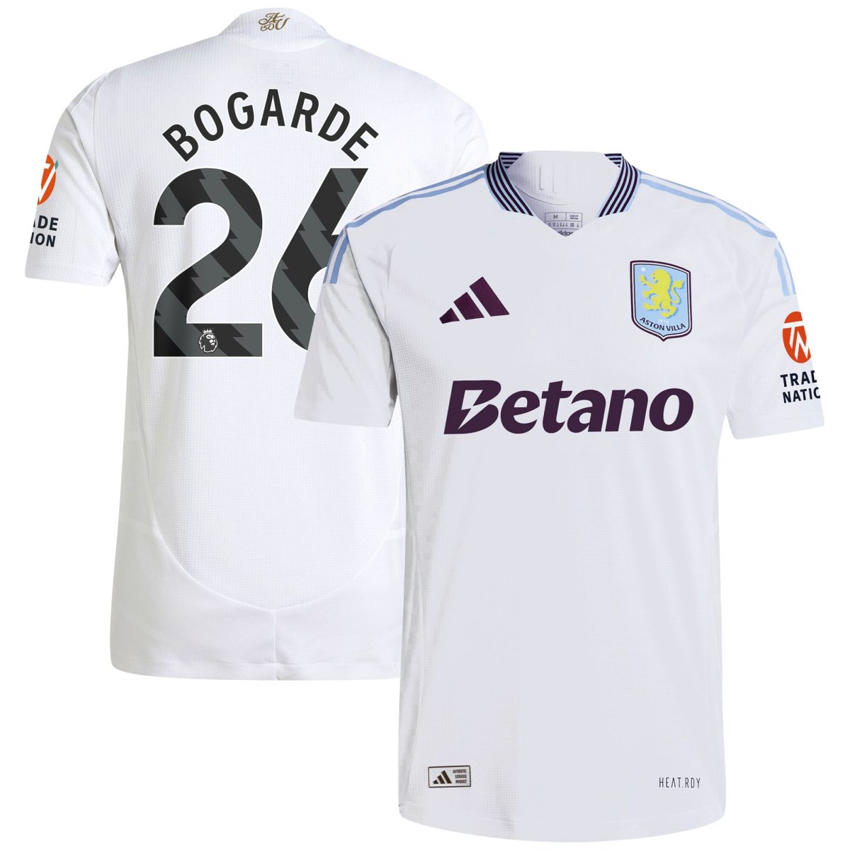 aston villa adidas away authentic shirt 2024-25 with bogarde 26 printing Collection | Official Aston Villa Jerseys for Fans