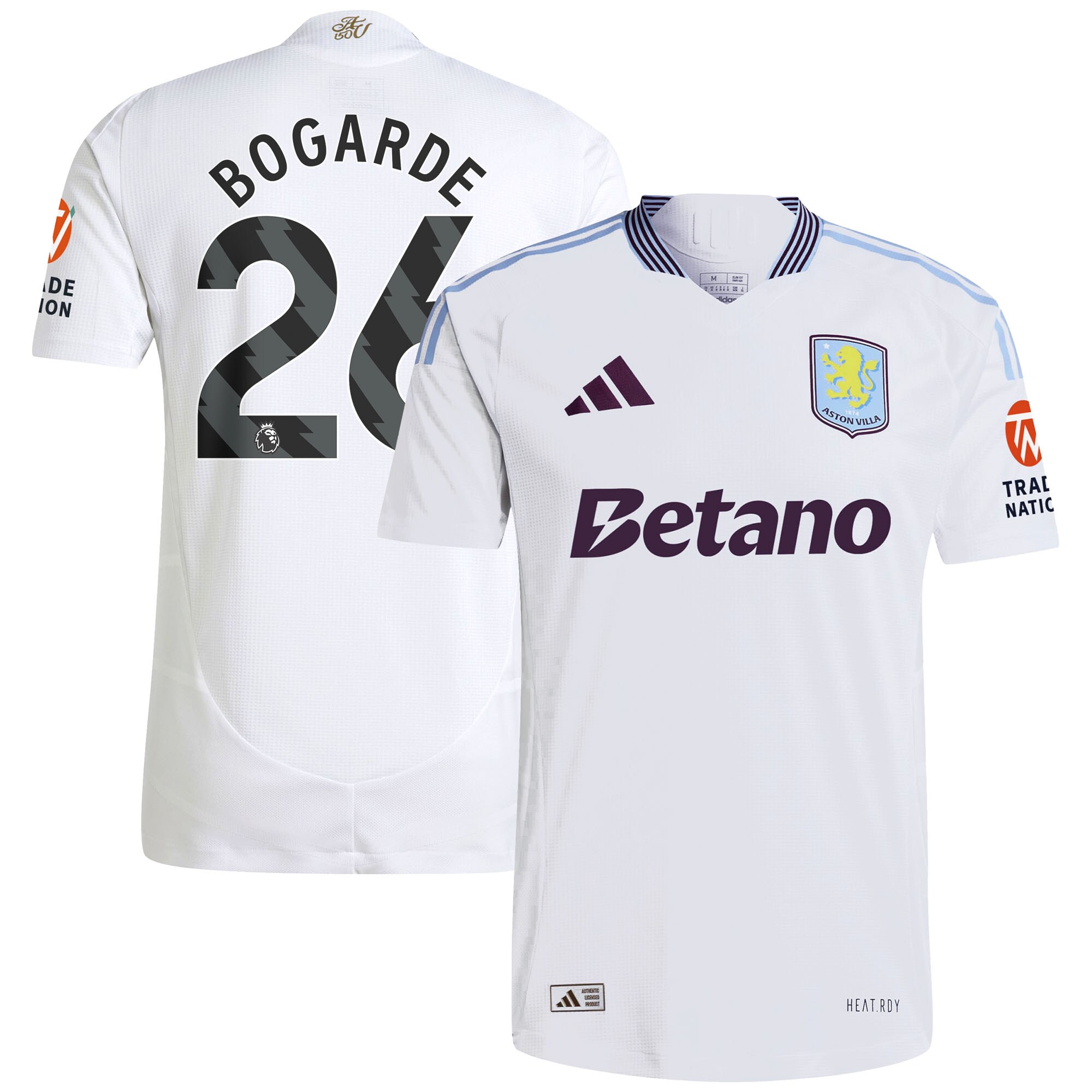 aston villa adidas away authentic shirt 2024-25 with bogarde 26 printing Collection | Official Aston Villa Jerseys for Fans