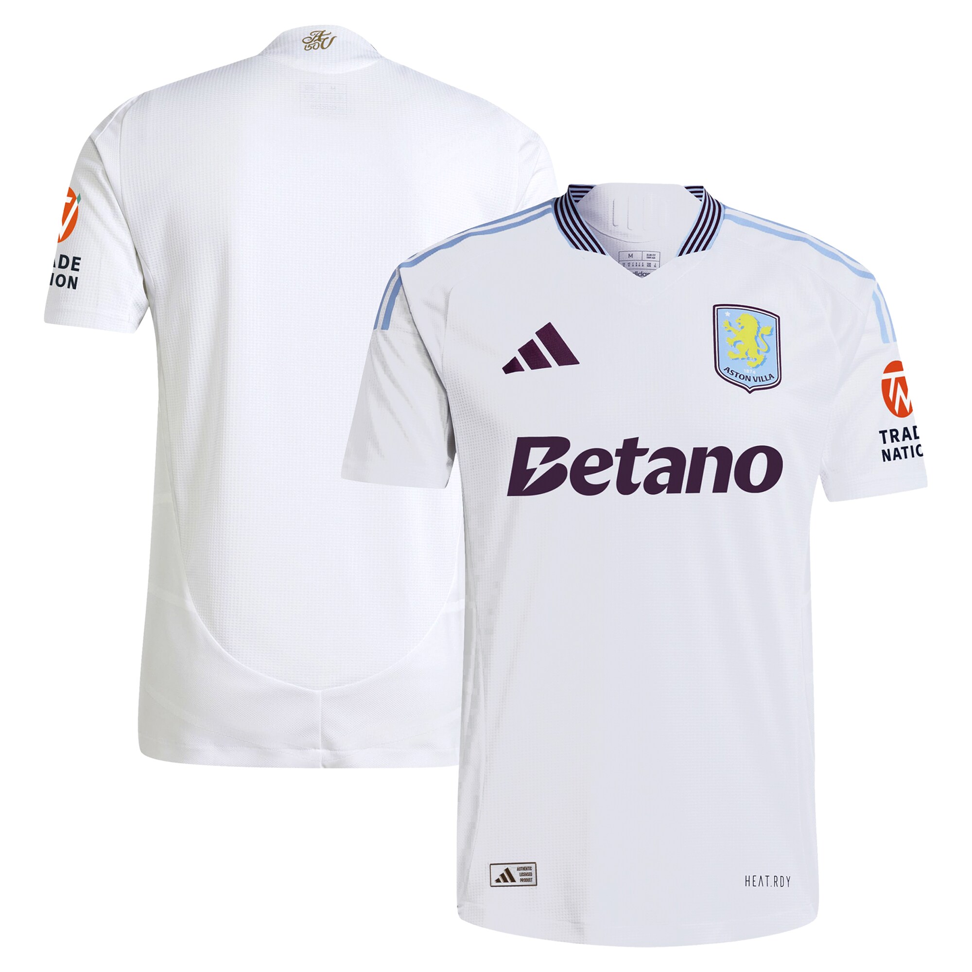 aston villa adidas away authentic shirt 2024-25 with custom printing Collection | Official Aston Villa Jerseys for Fans