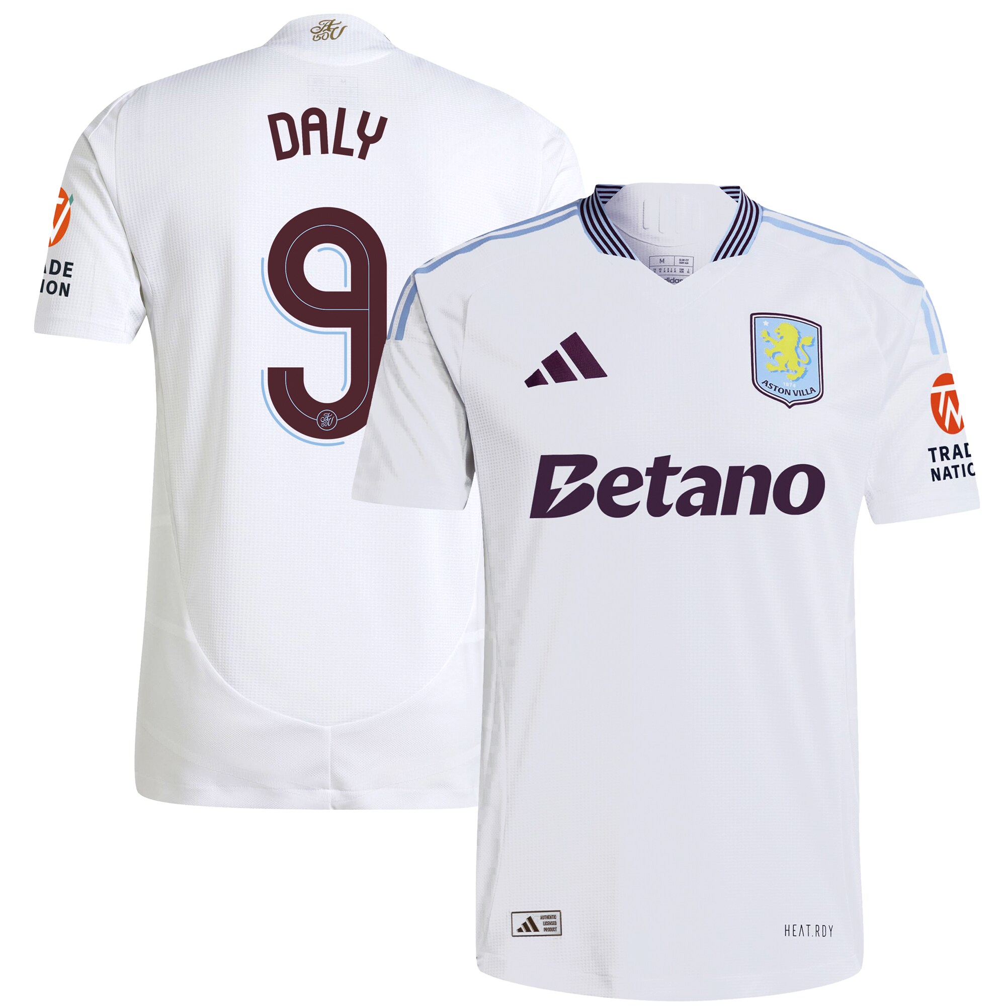 aston villa adidas away authentic shirt 2024-25 with daly 9 cup printing Collection | Official Aston Villa Jerseys for Fans