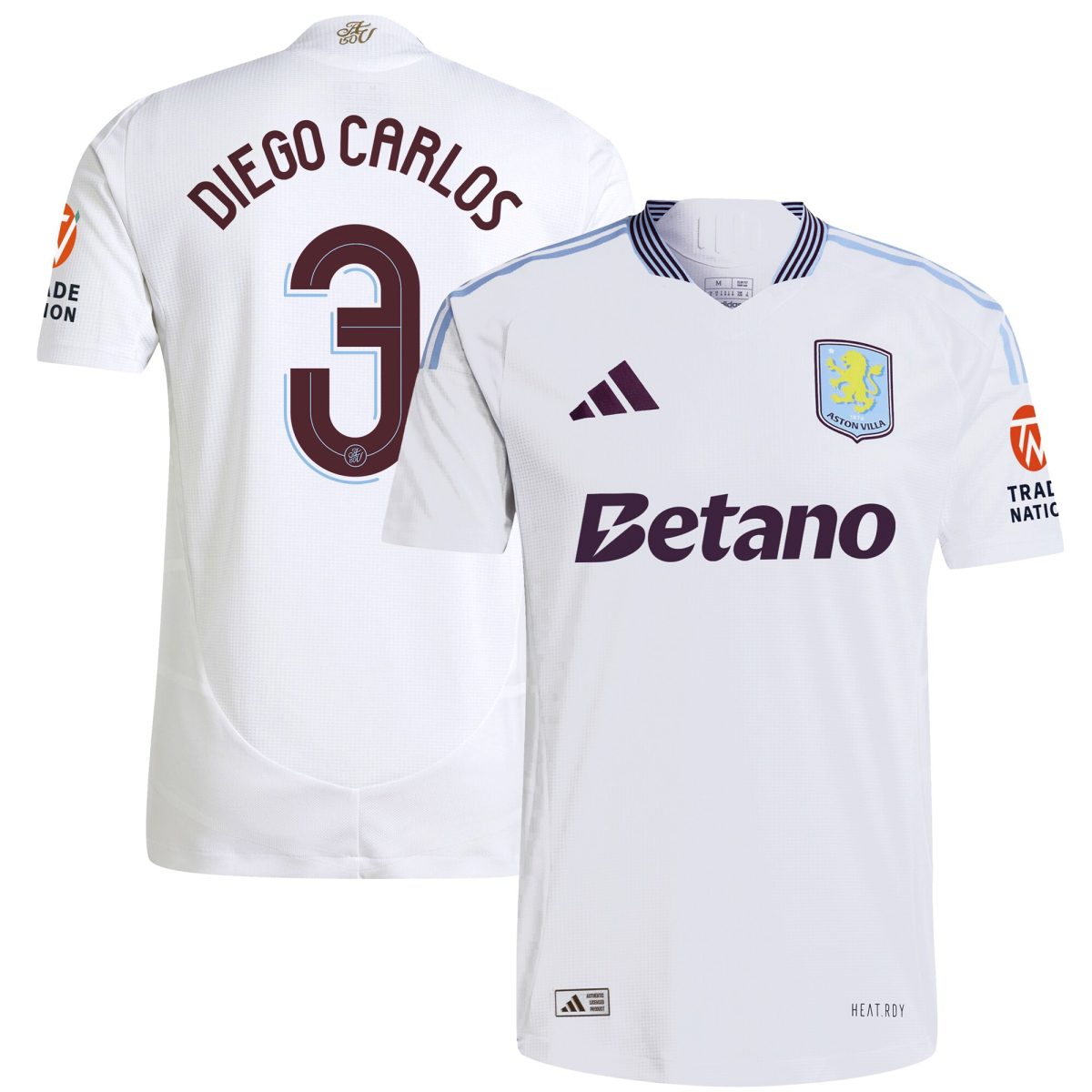 aston villa adidas away authentic shirt 2024-25 with diego carlos 3 cup printing Collection | Official Aston Villa Jerseys for Fans