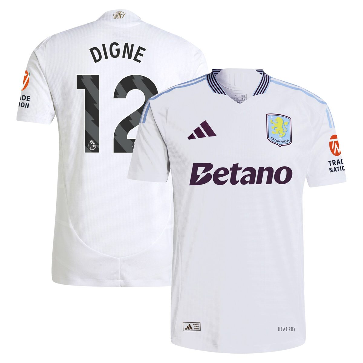 aston villa adidas away authentic shirt 2024-25 with digne 12 printing Collection | Official Aston Villa Jerseys for Fans