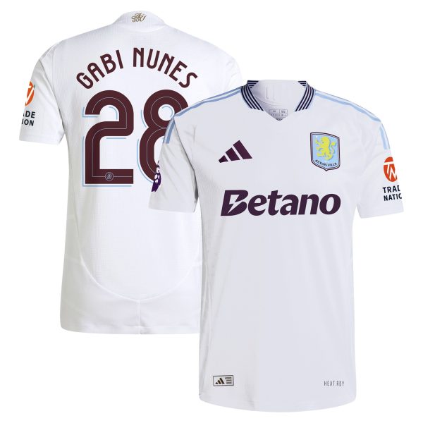aston villa adidas away authentic shirt 2024-25 with gabi nunes 28 cup printing Collection | Official Aston Villa Jerseys for Fans