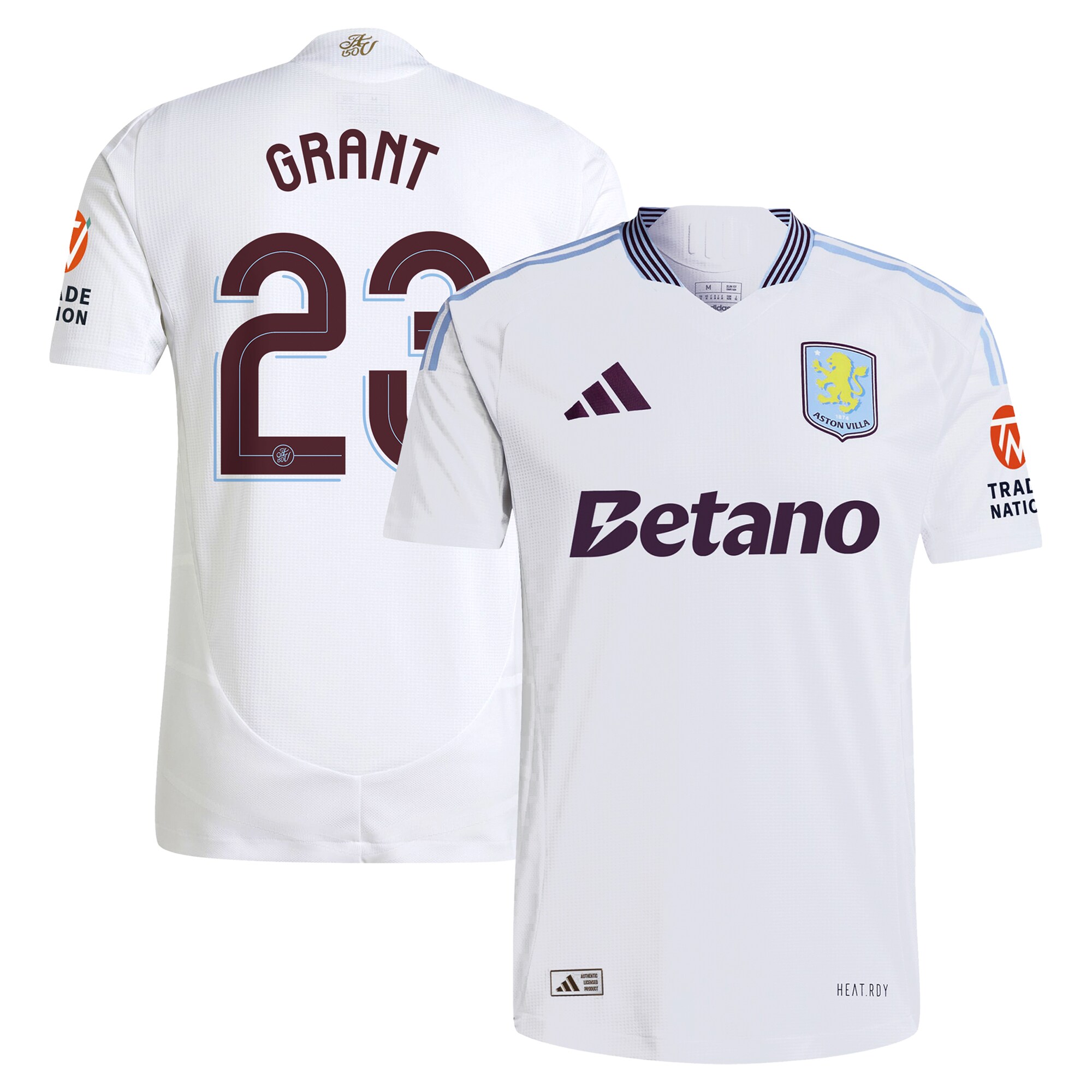 aston villa adidas away authentic shirt 2024-25 with grant 23 cup printing Collection | Official Aston Villa Jerseys for Fans