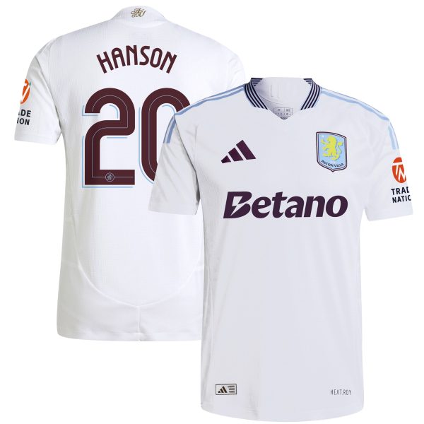 aston villa adidas away authentic shirt 2024-25 with hanson 20 cup printing Collection | Official Aston Villa Jerseys for Fans