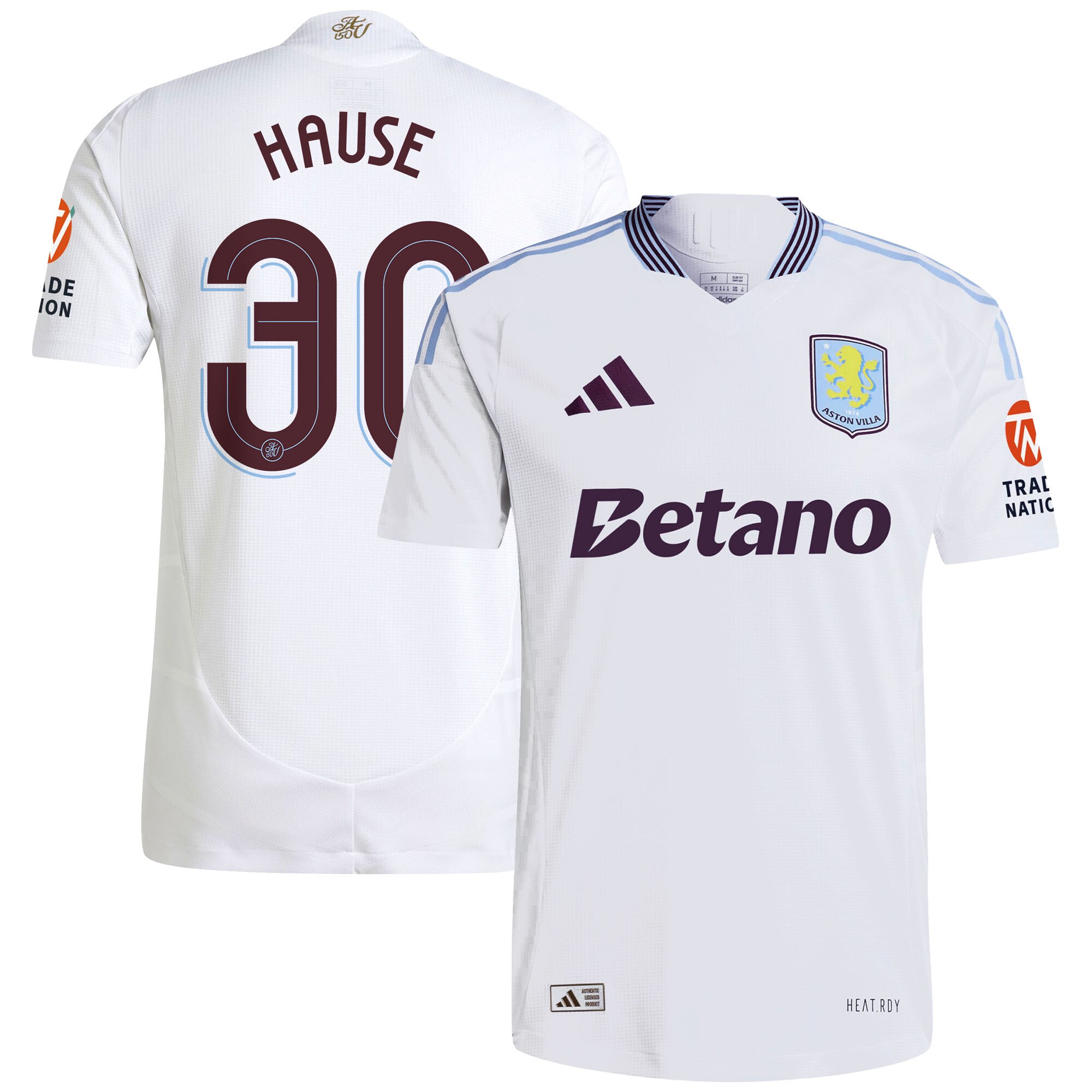 aston villa adidas away authentic shirt 2024-25 with hause 30 cup printing Collection | Official Aston Villa Jerseys for Fans