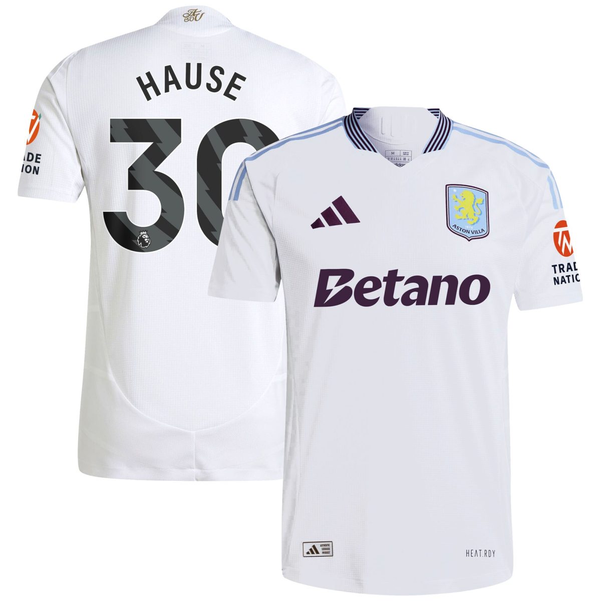aston villa adidas away authentic shirt 2024-25 with hause 30 printing Collection | Official Aston Villa Jerseys for Fans