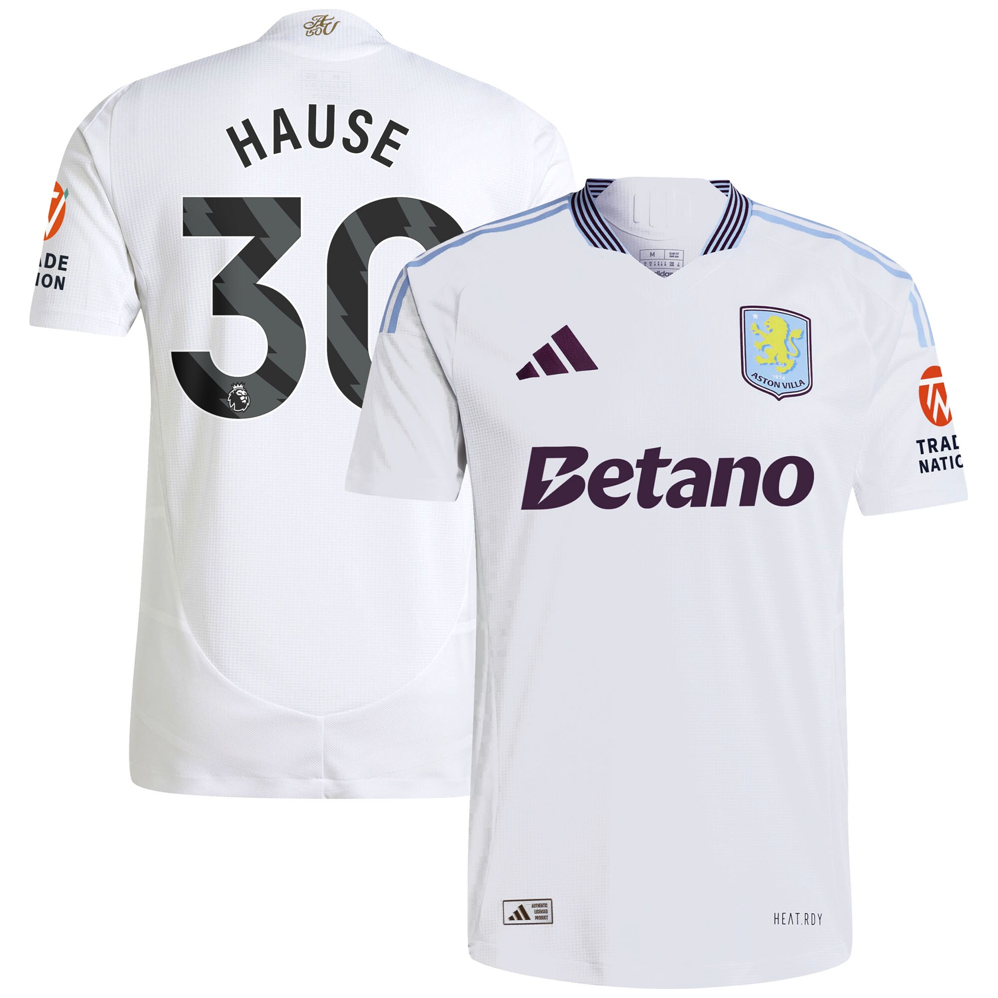 aston villa adidas away authentic shirt 2024-25 with hause 30 printing Collection | Official Aston Villa Jerseys for Fans