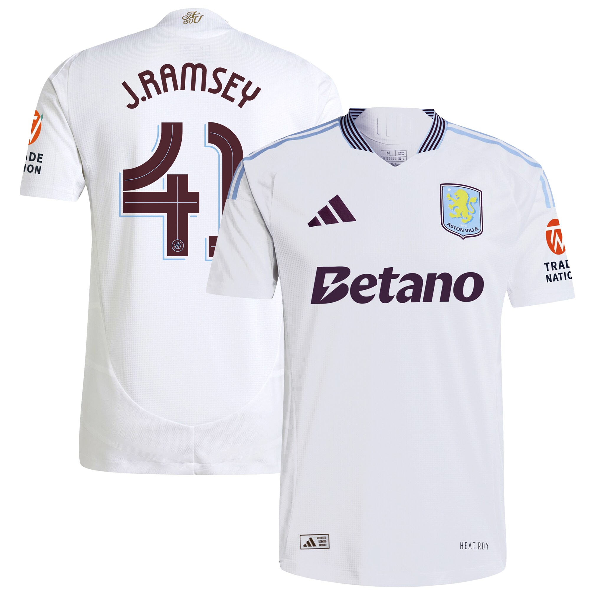 aston villa adidas away authentic shirt 2024-25 with j. ramsey 41 cup printing Collection | Official Aston Villa Jerseys for Fans