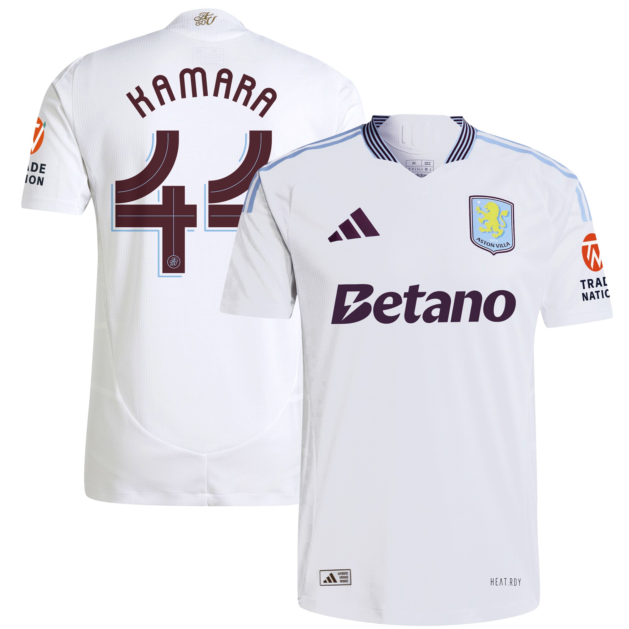 aston villa adidas away authentic shirt 2024-25 with kamara 44 cup printing Collection | Official Aston Villa Jerseys for Fans