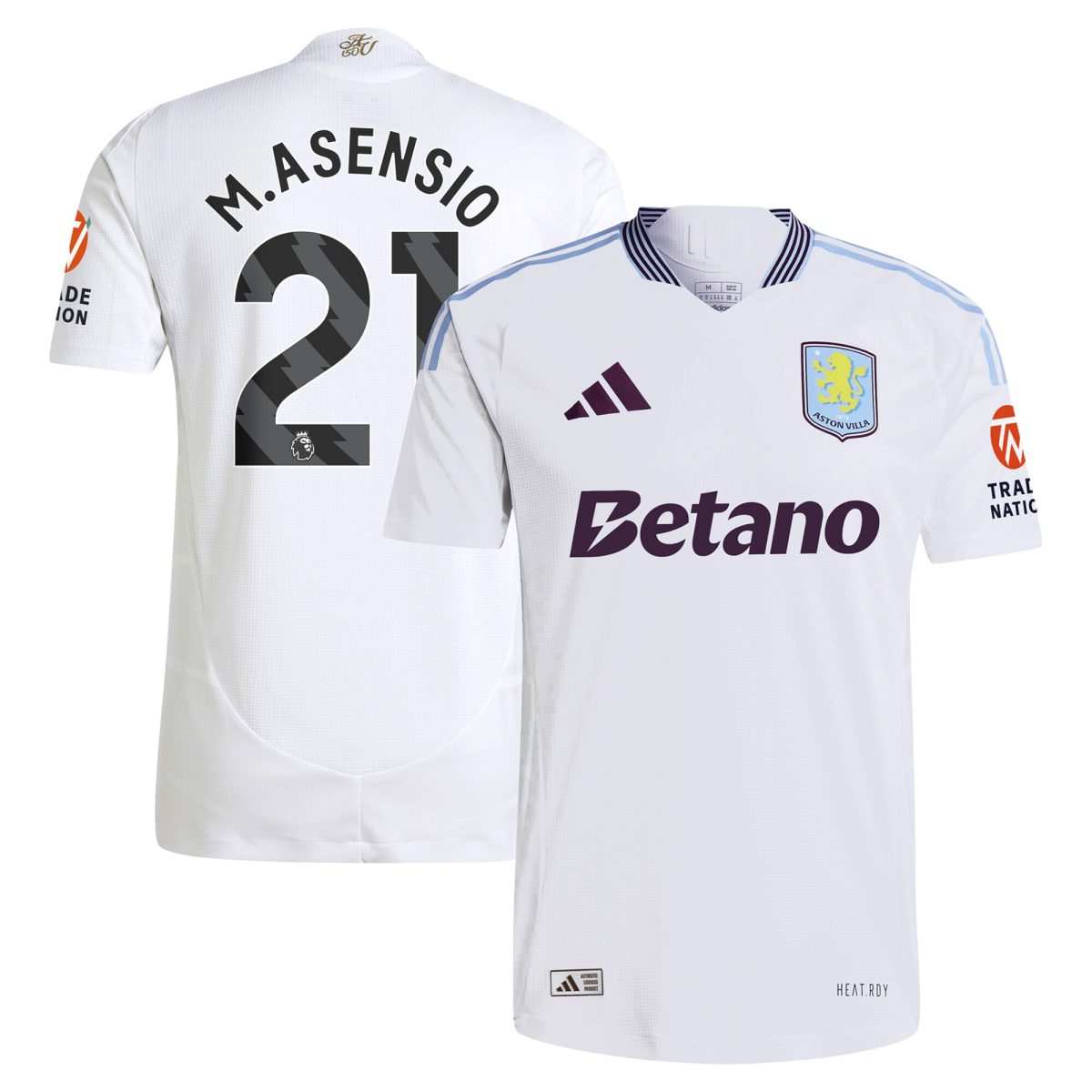 aston villa adidas away authentic shirt 2024-25 with m.asensio 21 printing Collection | Official Aston Villa Jerseys for Fans