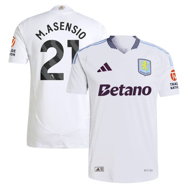 aston villa adidas away authentic shirt 2024-25 with m.asensio 21 printing Collection | Official Aston Villa Jerseys for Fans