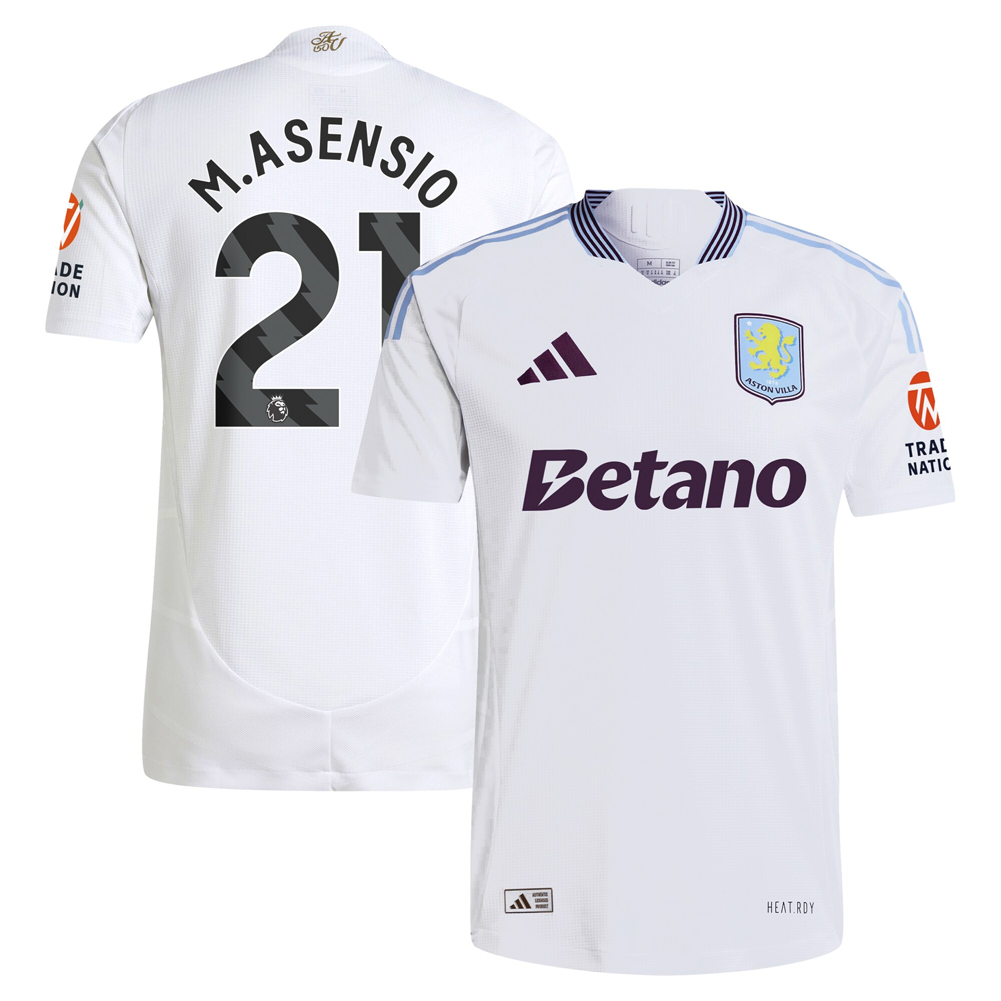 aston villa adidas away authentic shirt 2024-25 with m.asensio 21 printing Collection | Official Aston Villa Jerseys for Fans