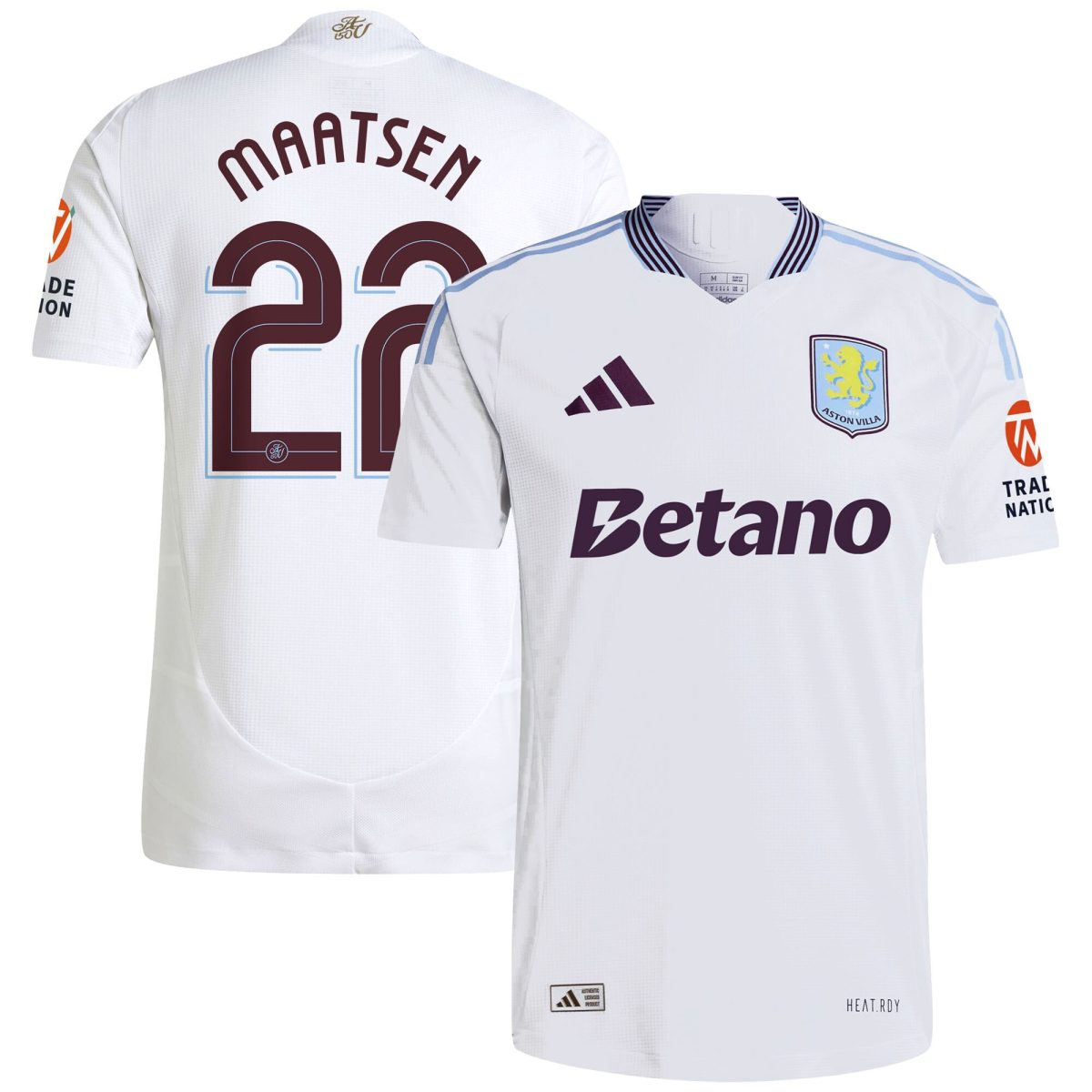 aston villa adidas away authentic shirt 2024-25 with maatsen 22 cup printing Collection | Official Aston Villa Jerseys for Fans