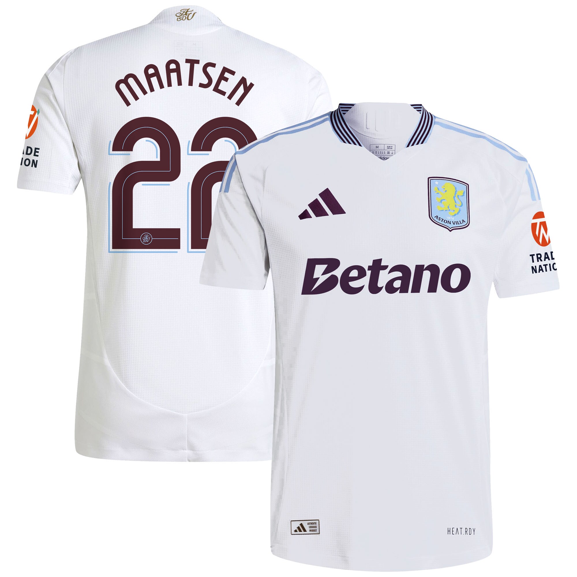 aston villa adidas away authentic shirt 2024-25 with maatsen 22 cup printing Collection | Official Aston Villa Jerseys for Fans