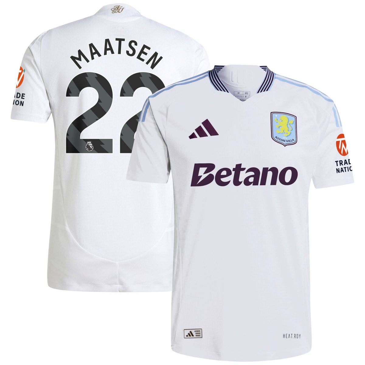 aston villa adidas away authentic shirt 2024-25 with maatsen 22 printing Collection | Official Aston Villa Jerseys for Fans
