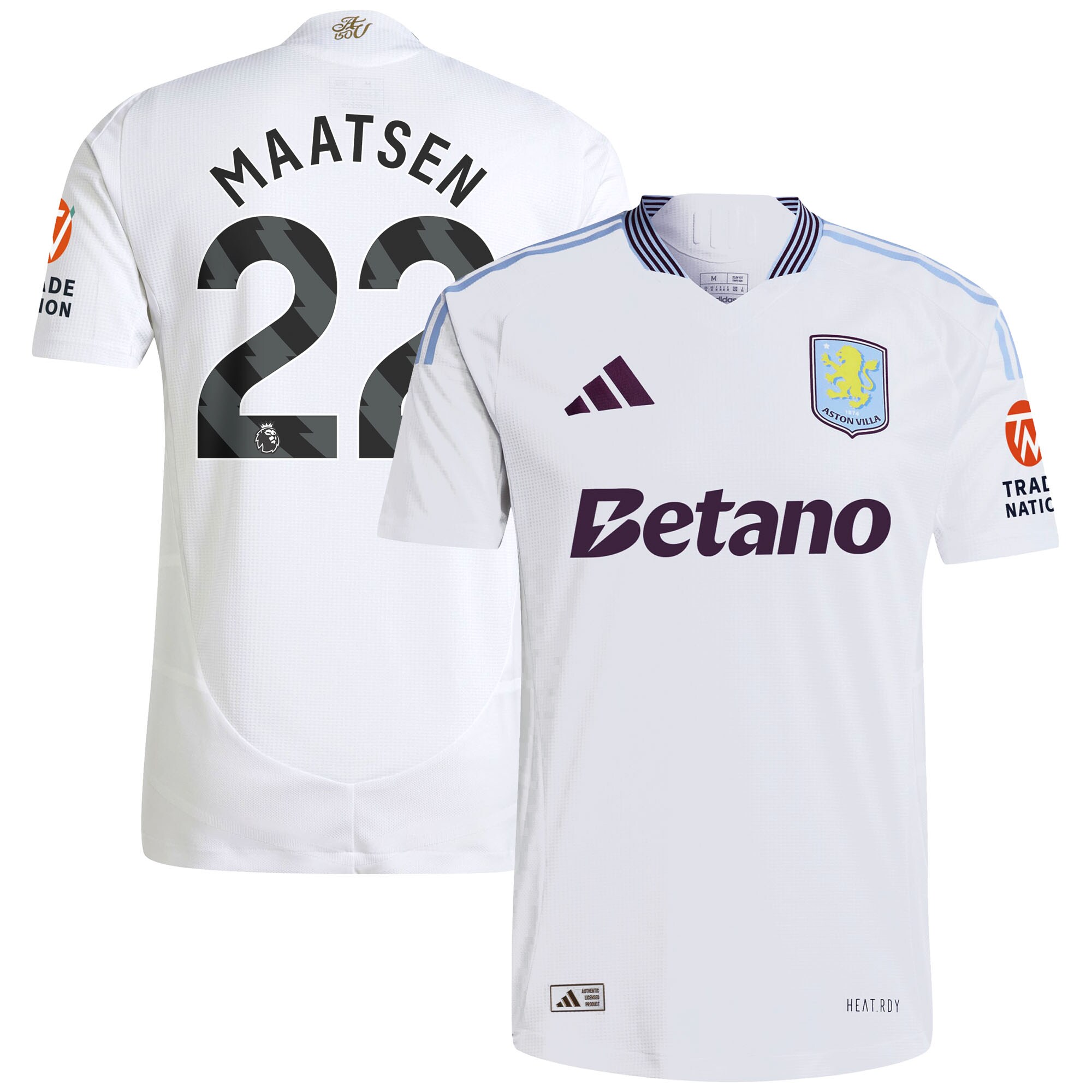 aston villa adidas away authentic shirt 2024-25 with maatsen 22 printing Collection | Official Aston Villa Jerseys for Fans