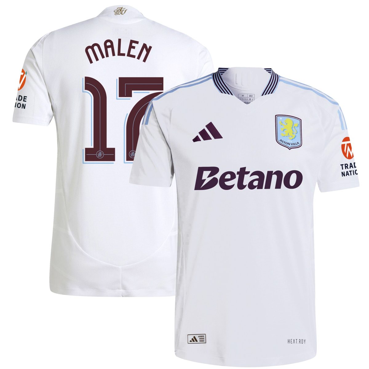 aston villa adidas away authentic shirt 2024-25 with malen 17 cup printing Collection | Official Aston Villa Jerseys for Fans