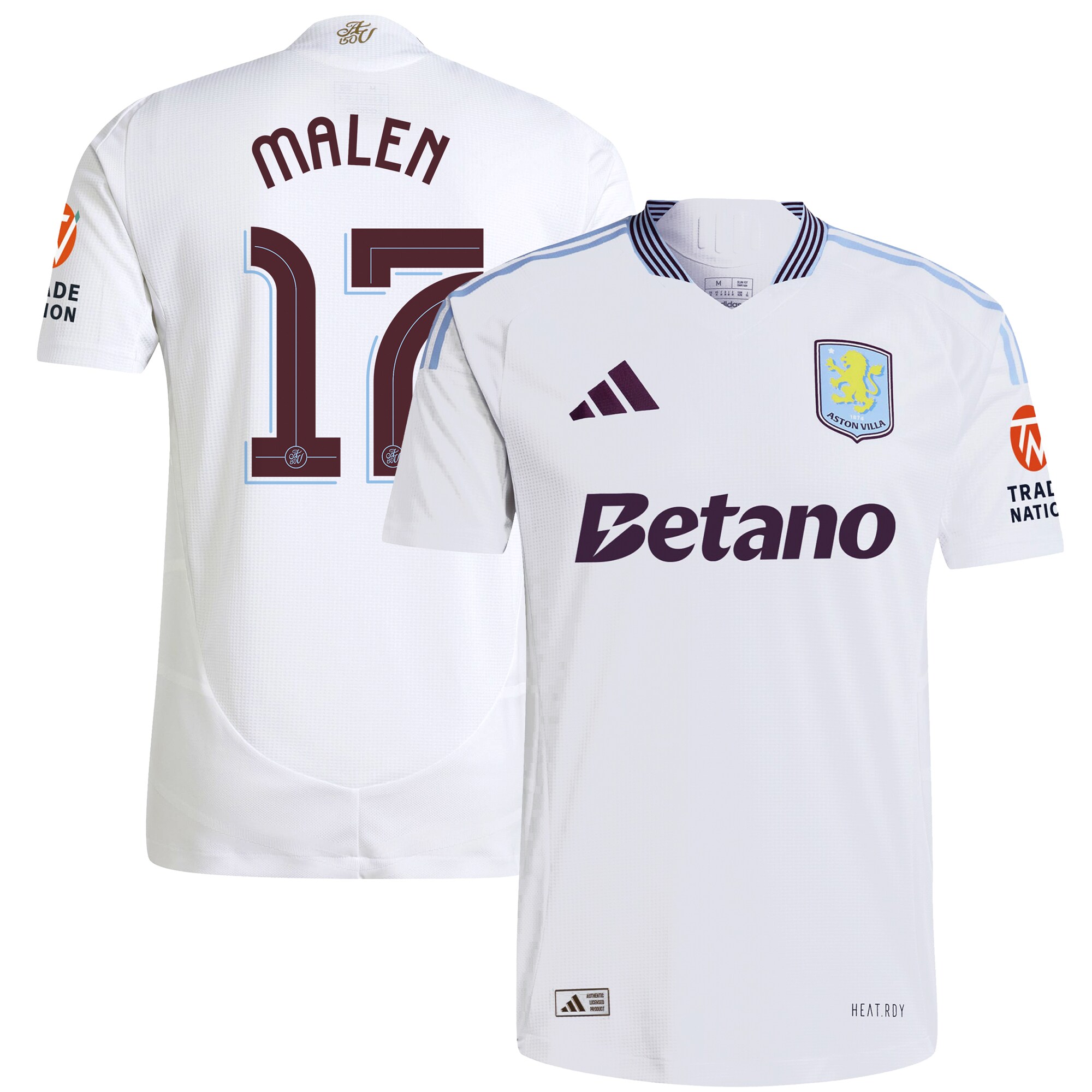 aston villa adidas away authentic shirt 2024-25 with malen 17 cup printing Collection | Official Aston Villa Jerseys for Fans