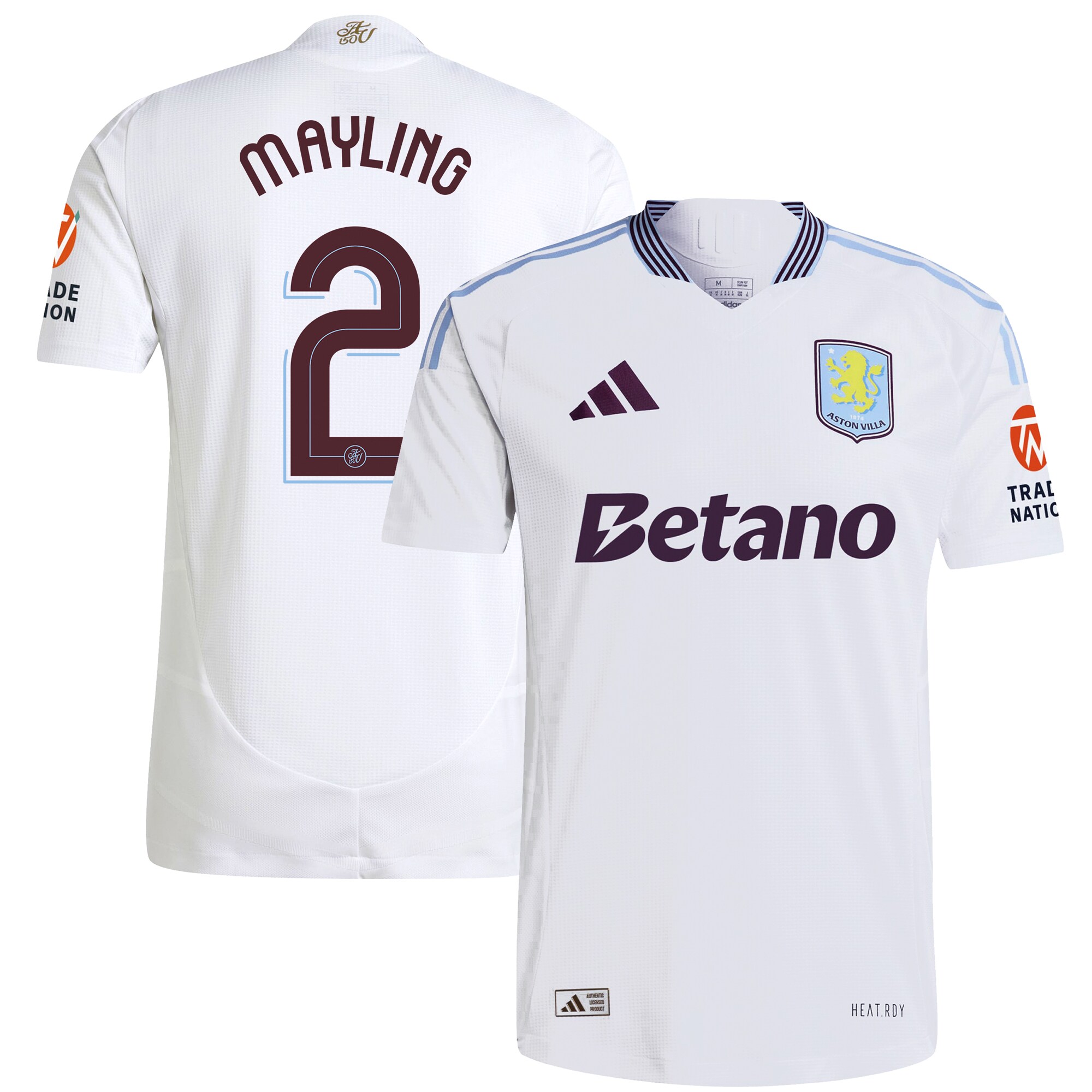 aston villa adidas away authentic shirt 2024-25 with mayling 2 cup printing Collection | Official Aston Villa Jerseys for Fans