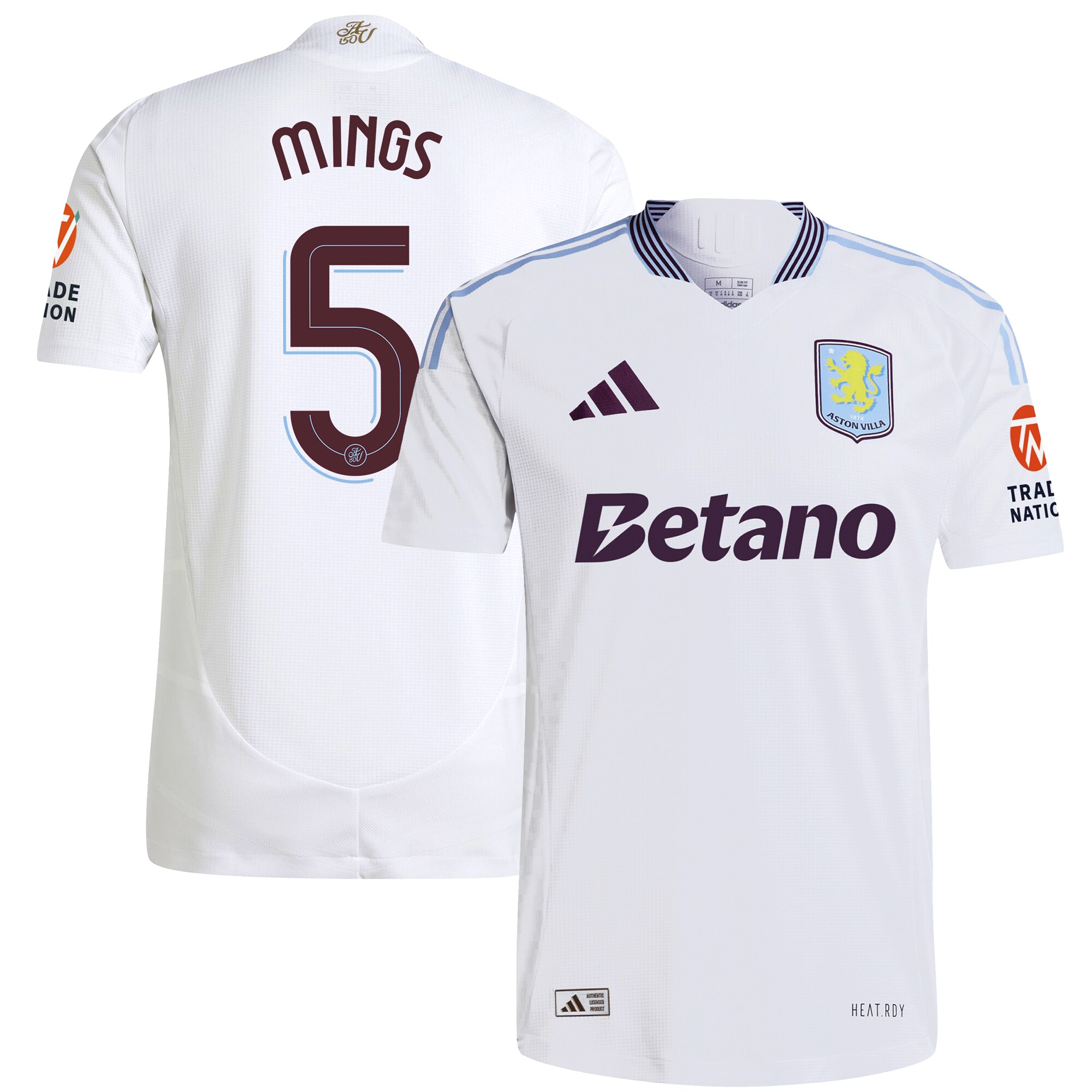 aston villa adidas away authentic shirt 2024-25 with mings 5 cup printing Collection | Official Aston Villa Jerseys for Fans