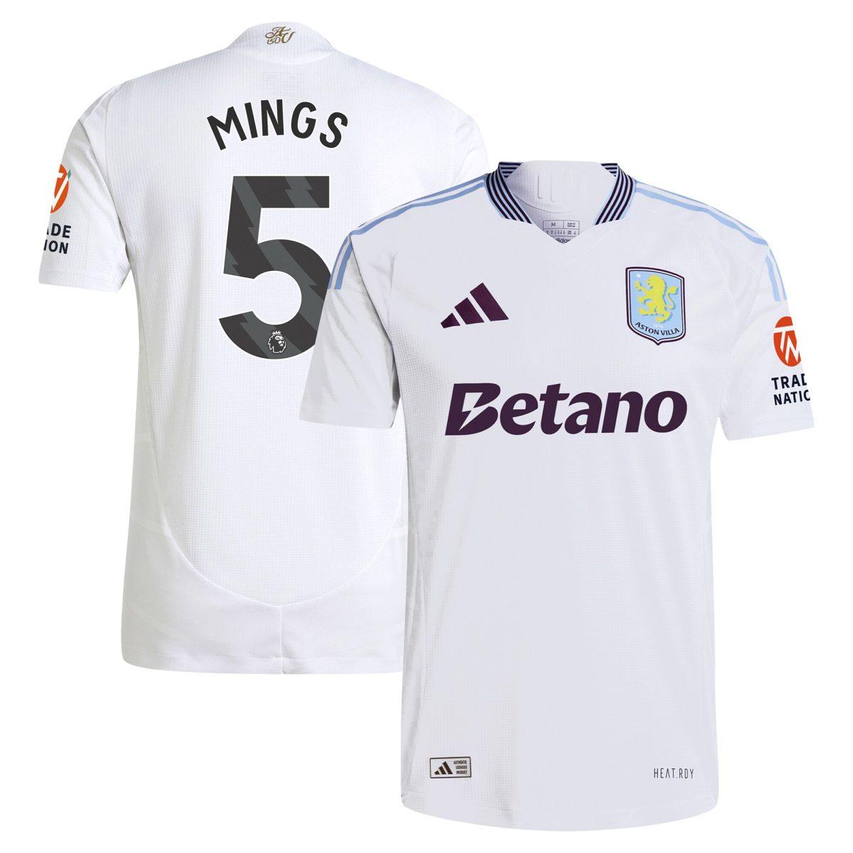 aston villa adidas away authentic shirt 2024-25 with mings 5 printing Collection | Official Aston Villa Jerseys for Fans