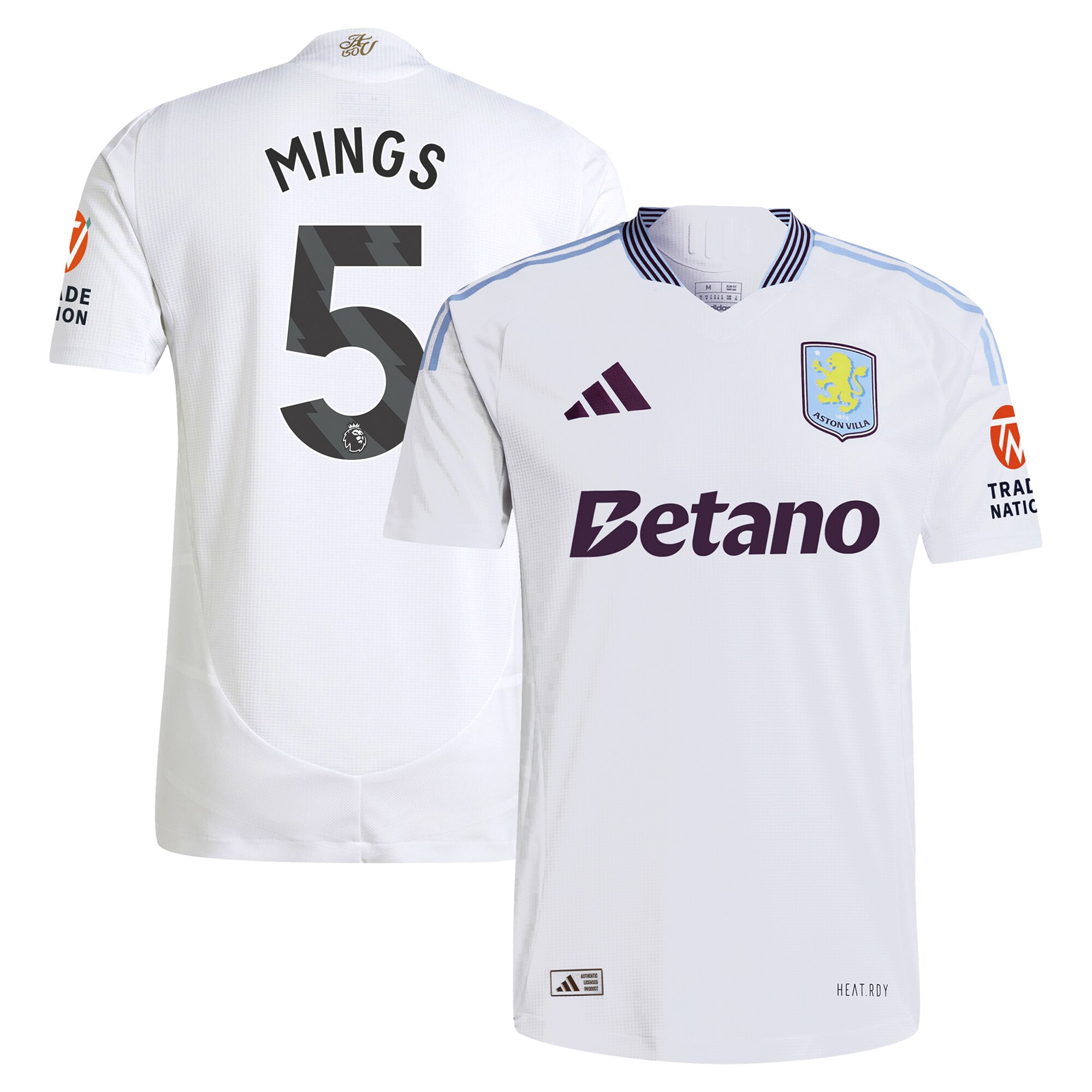 aston villa adidas away authentic shirt 2024-25 with mings 5 printing Collection | Official Aston Villa Jerseys for Fans
