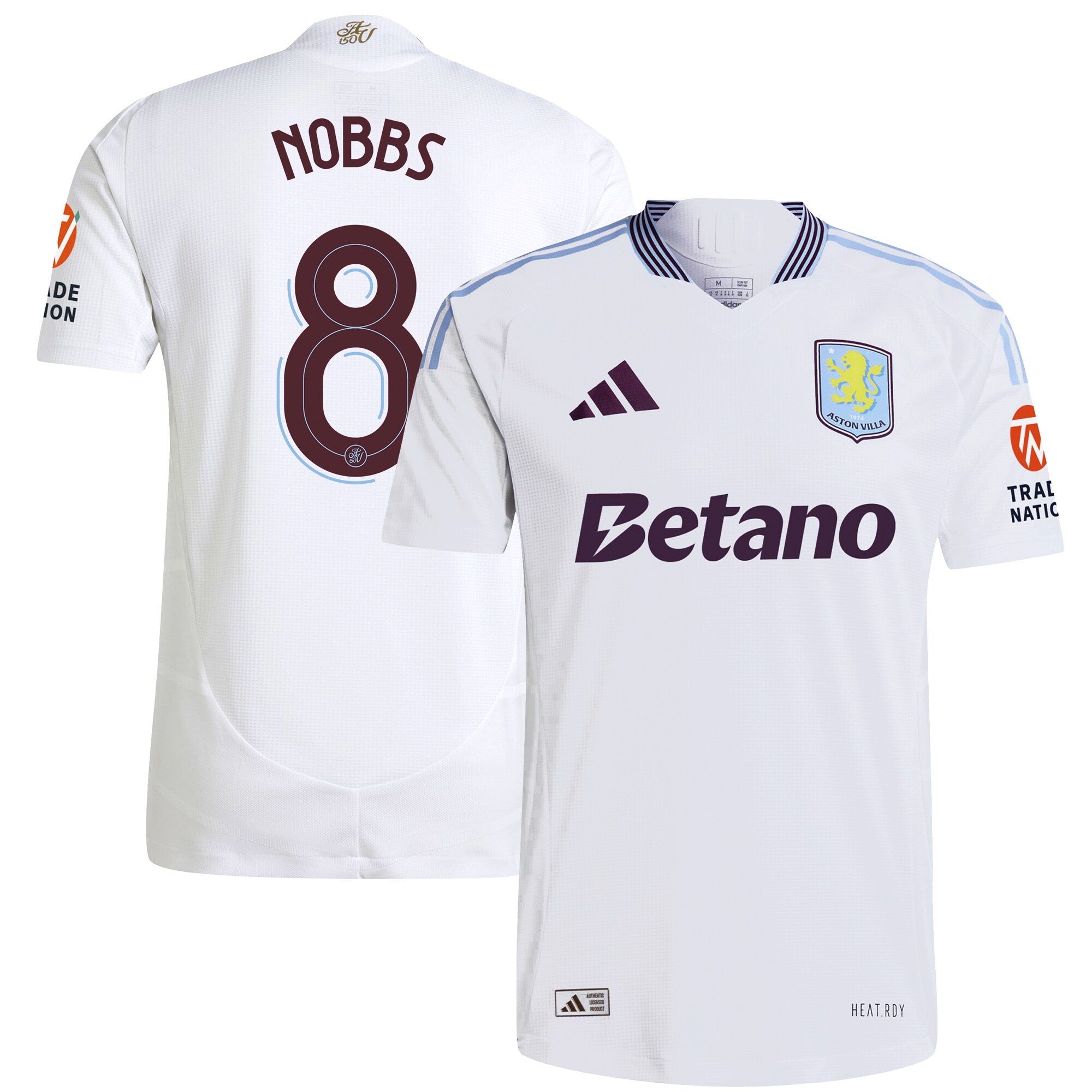 aston villa adidas away authentic shirt 2024-25 with nobbs 8 cup printing Collection | Official Aston Villa Jerseys for Fans
