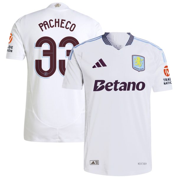 aston villa adidas away authentic shirt 2024-25 with pacheco 33 cup printing Collection | Official Aston Villa Jerseys for Fans