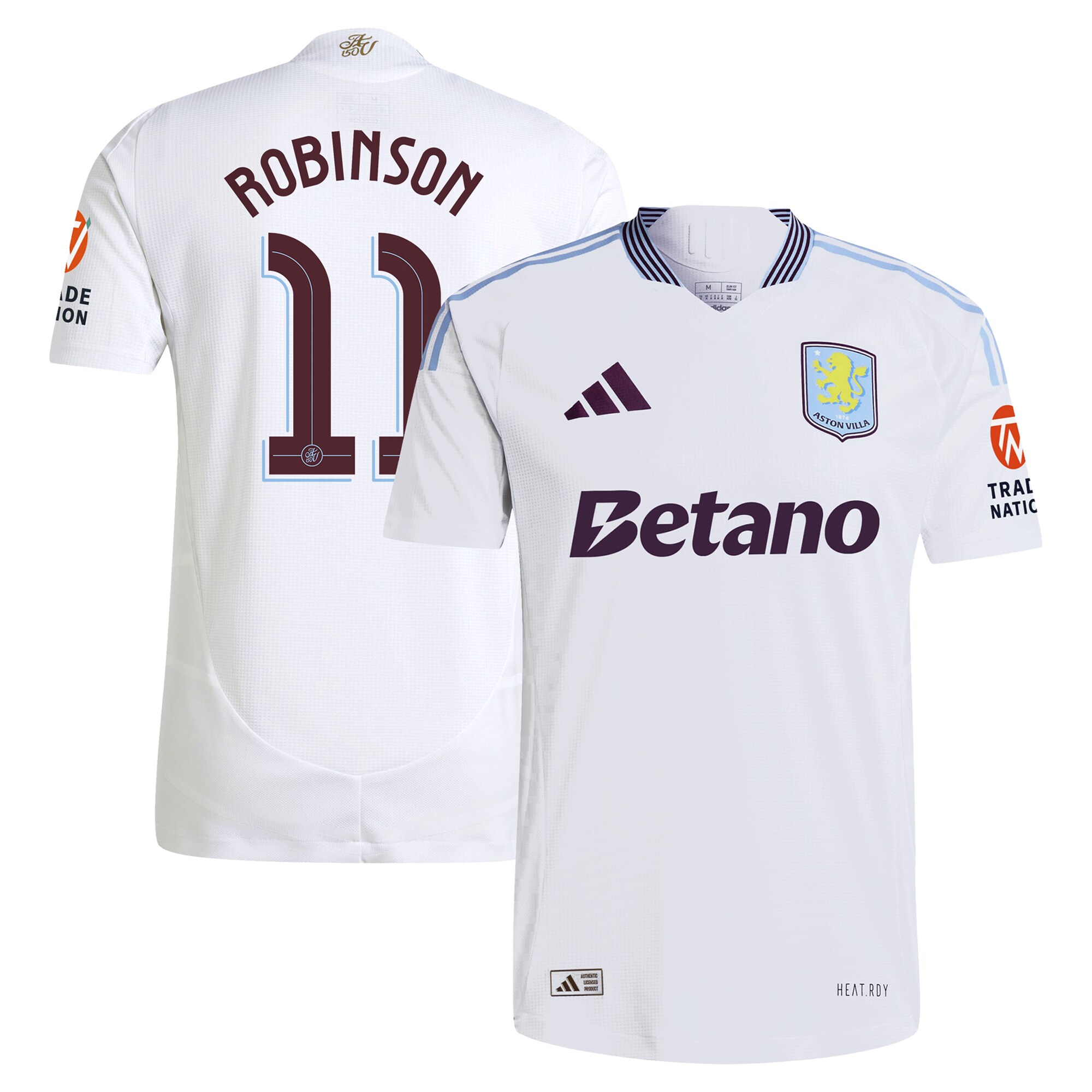 aston villa adidas away authentic shirt 2024-25 with robinson 11 cup printing Collection | Official Aston Villa Jerseys for Fans