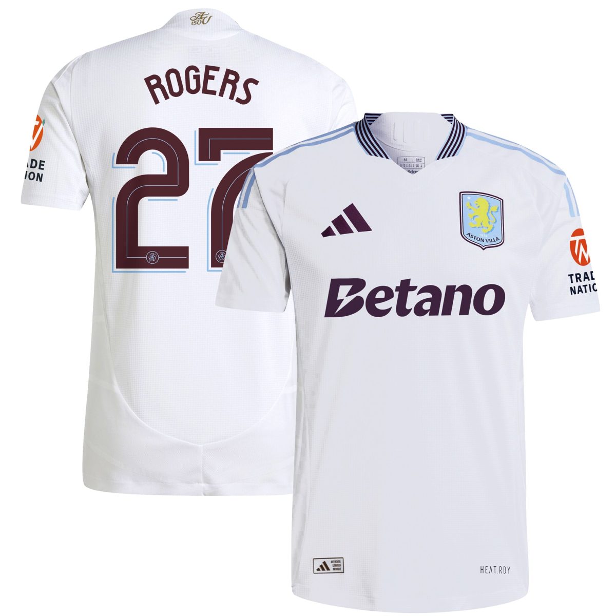aston villa adidas away authentic shirt 2024-25 with rogers 27 cup printing Collection | Official Aston Villa Jerseys for Fans