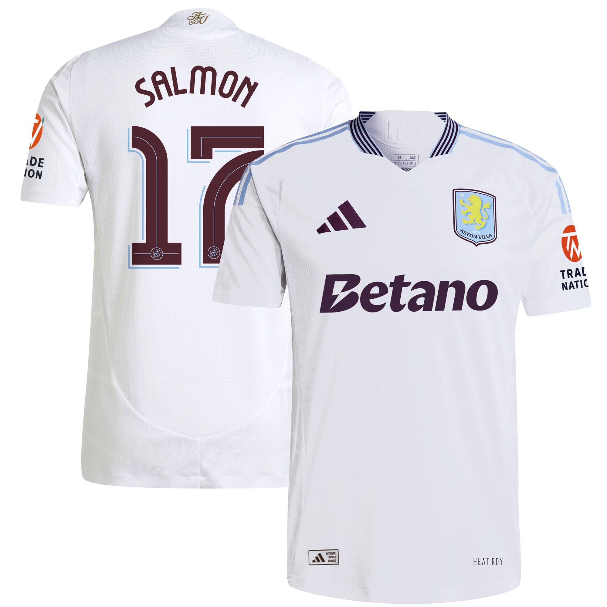 aston villa adidas away authentic shirt 2024-25 with salmon 17 cup printing Collection | Official Aston Villa Jerseys for Fans