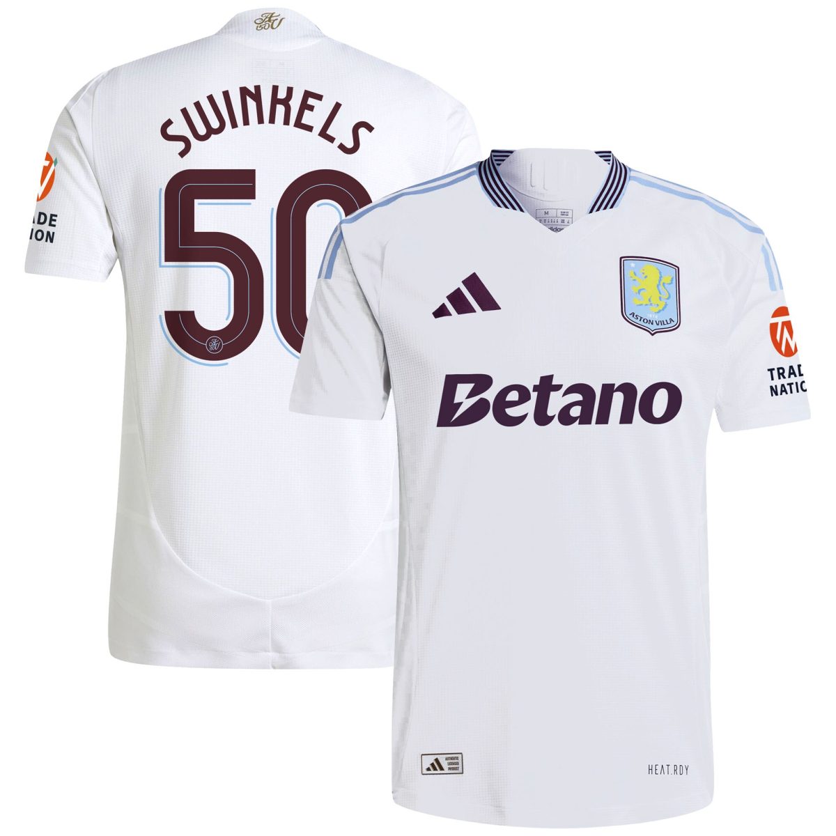 aston villa adidas away authentic shirt 2024-25 with swinkels 50 cup printing Collection | Official Aston Villa Jerseys for Fans