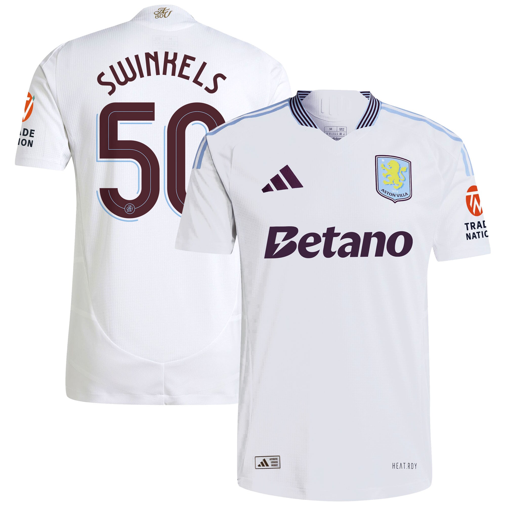 aston villa adidas away authentic shirt 2024-25 with swinkels 50 cup printing Collection | Official Aston Villa Jerseys for Fans