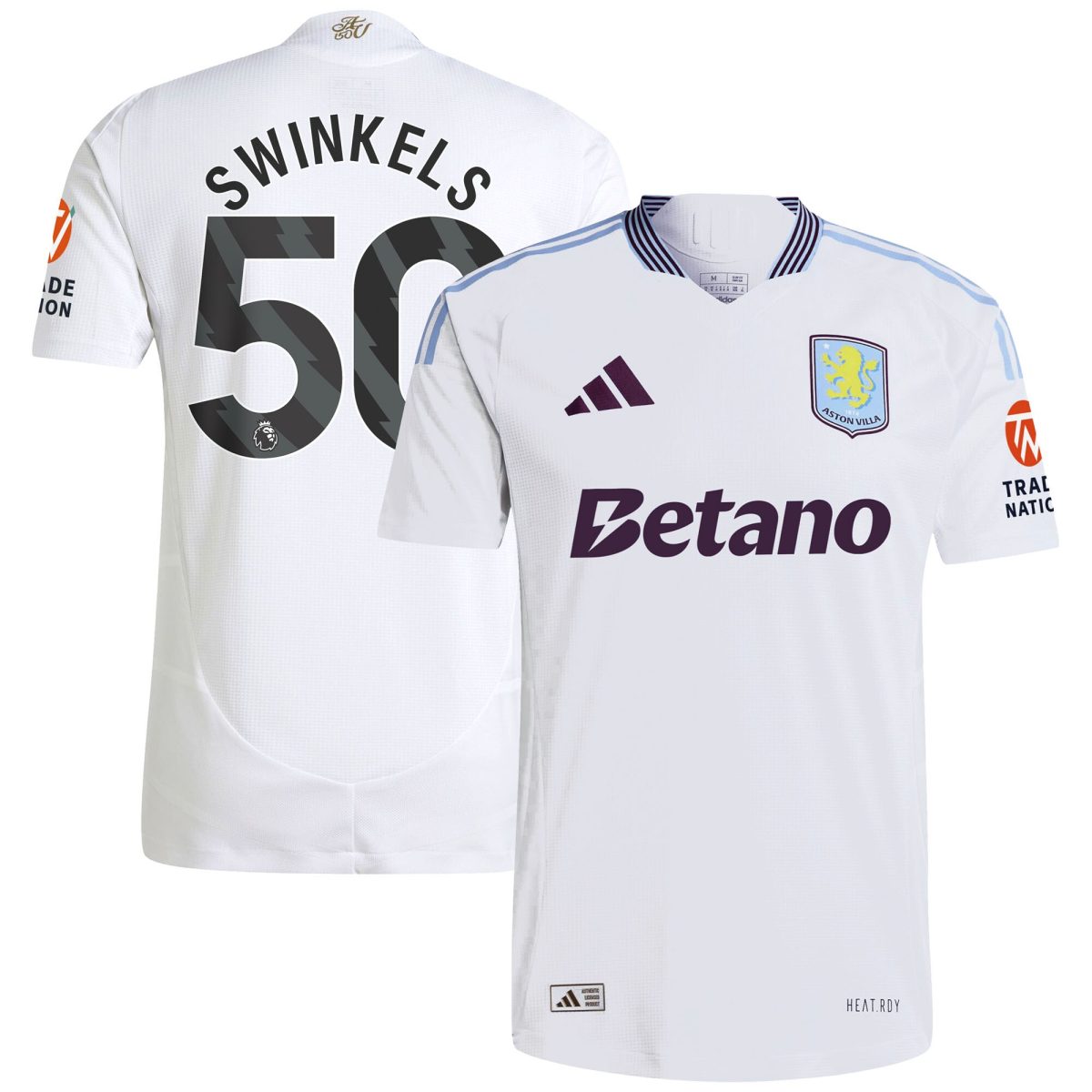 aston villa adidas away authentic shirt 2024-25 with swinkels 50 printing Collection | Official Aston Villa Jerseys for Fans