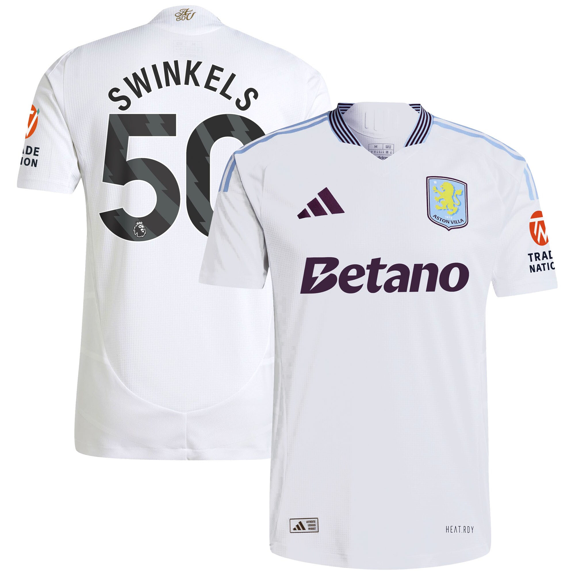 aston villa adidas away authentic shirt 2024-25 with swinkels 50 printing Collection | Official Aston Villa Jerseys for Fans
