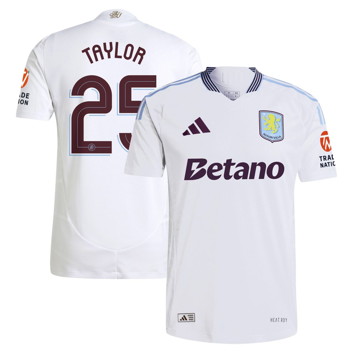 aston villa adidas away authentic shirt 2024-25 with taylor 25 cup printing Collection | Official Aston Villa Jerseys for Fans