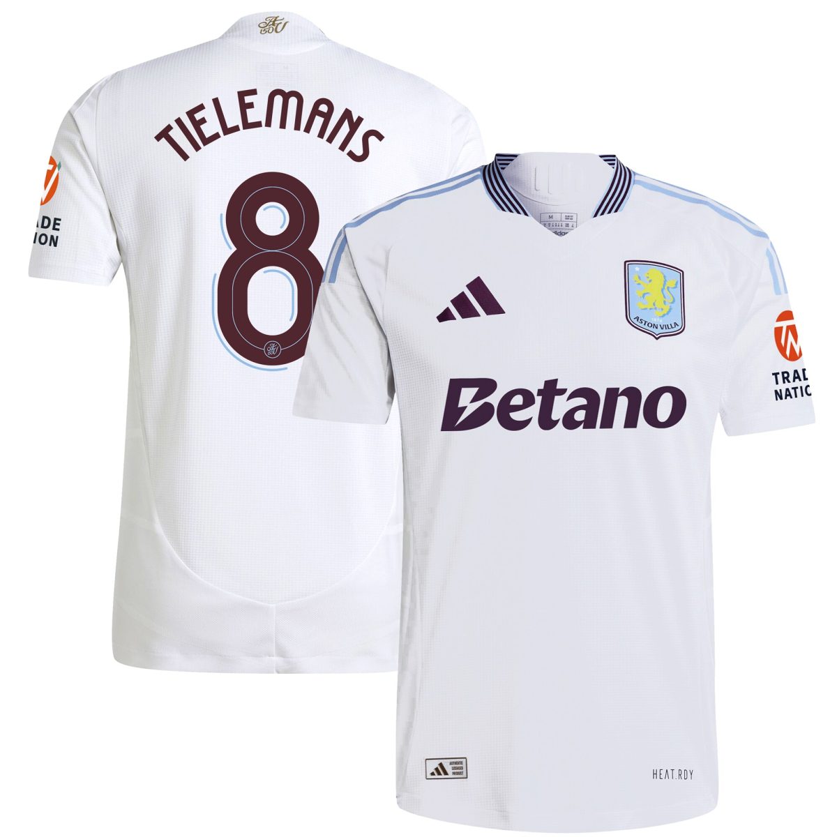 aston villa adidas away authentic shirt 2024-25 with tielemans 8 cup printing Collection | Official Aston Villa Jerseys for Fans