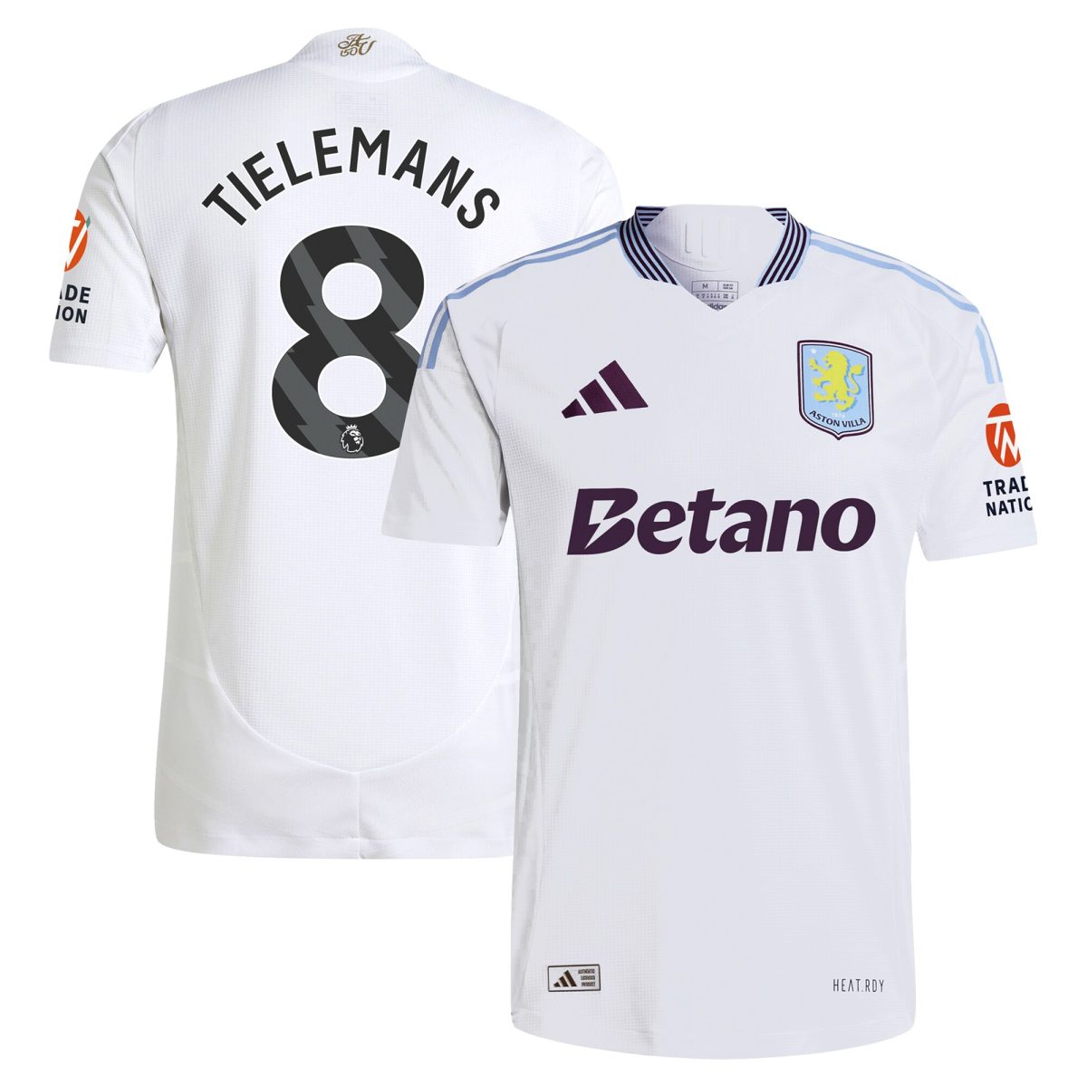 aston villa adidas away authentic shirt 2024-25 with tielemans 8 printing Collection | Official Aston Villa Jerseys for Fans