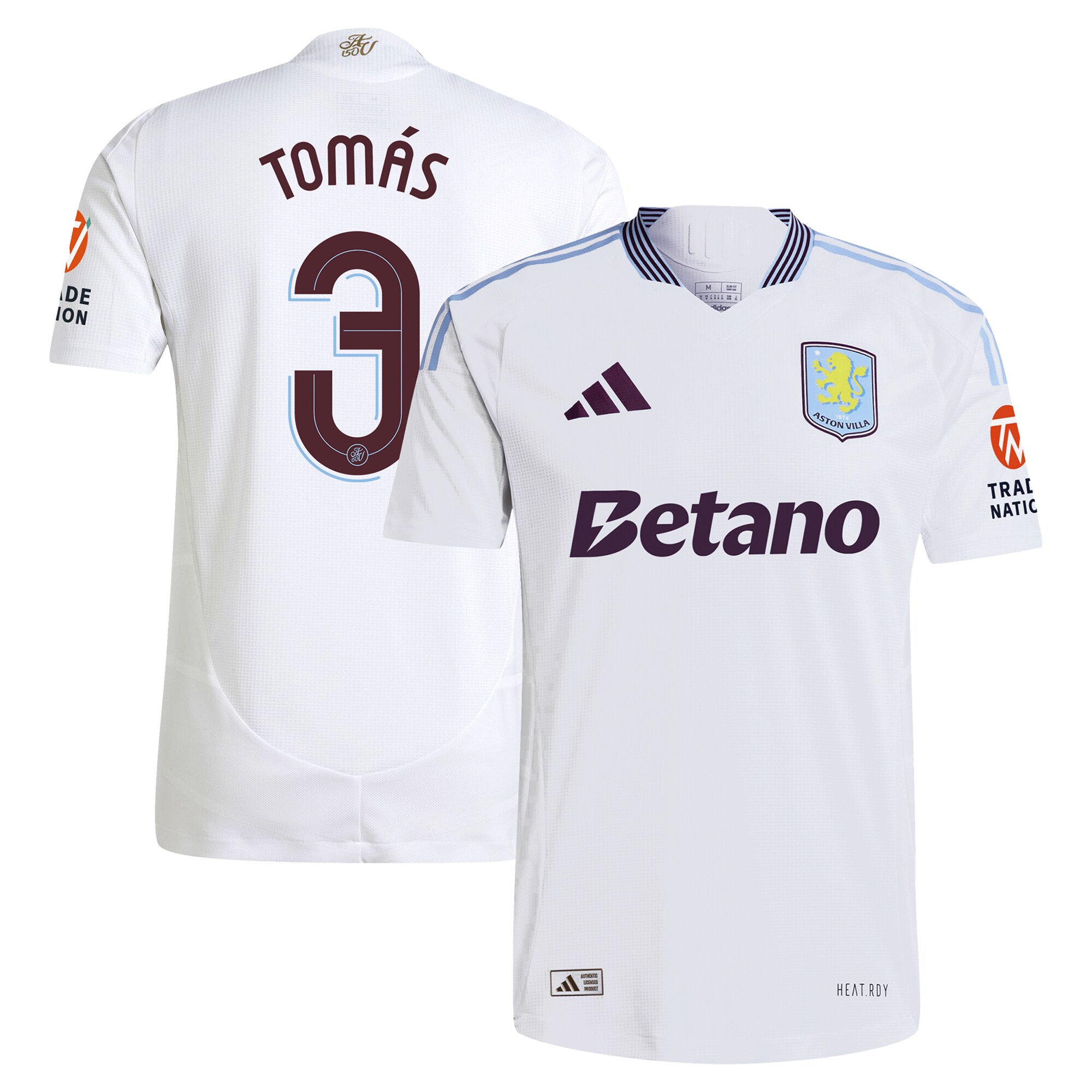 aston villa adidas away authentic shirt 2024-25 with tomás 3 cup printing Collection | Official Aston Villa Jerseys for Fans