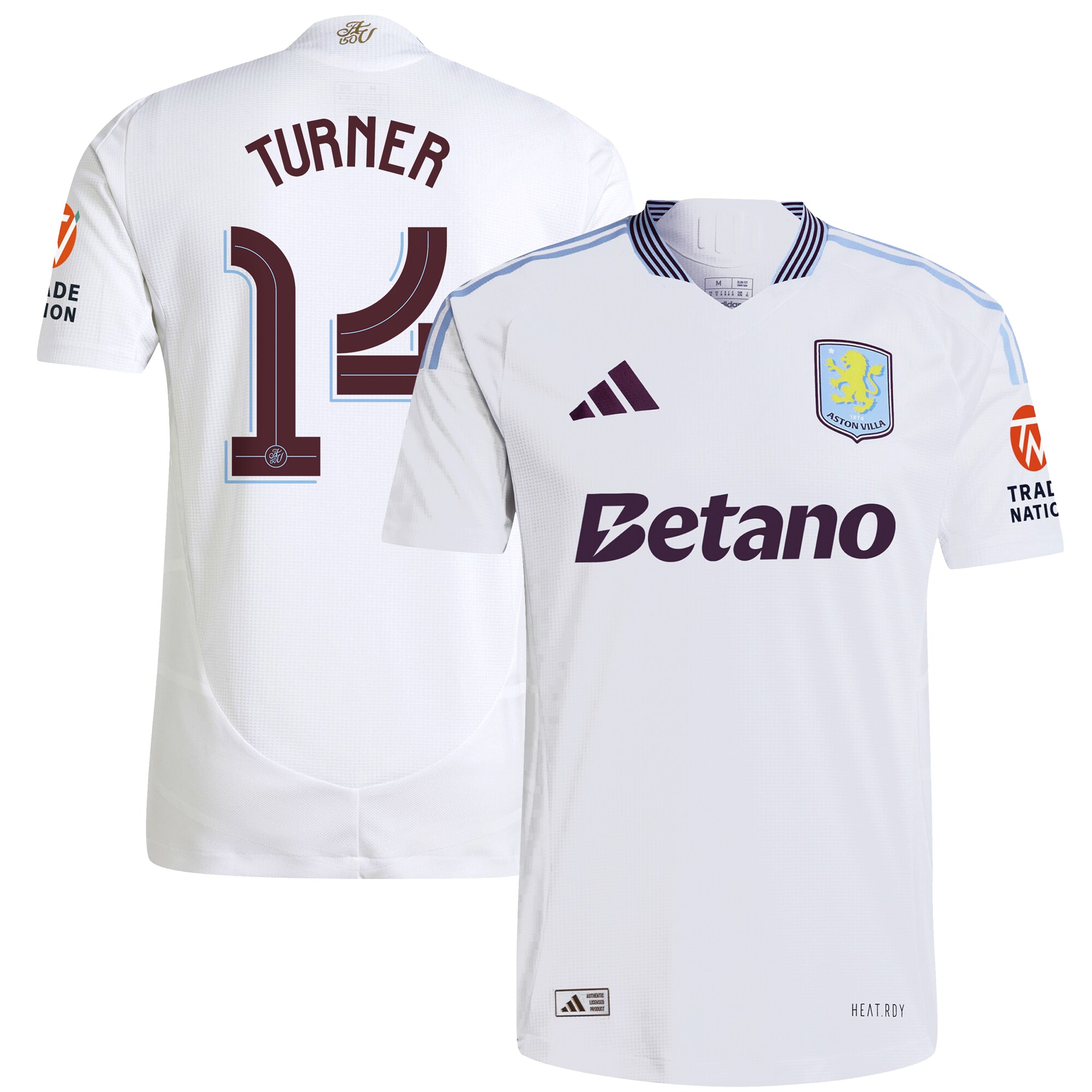 aston villa adidas away authentic shirt 2024-25 with turner 14 cup printing Collection | Official Aston Villa Jerseys for Fans