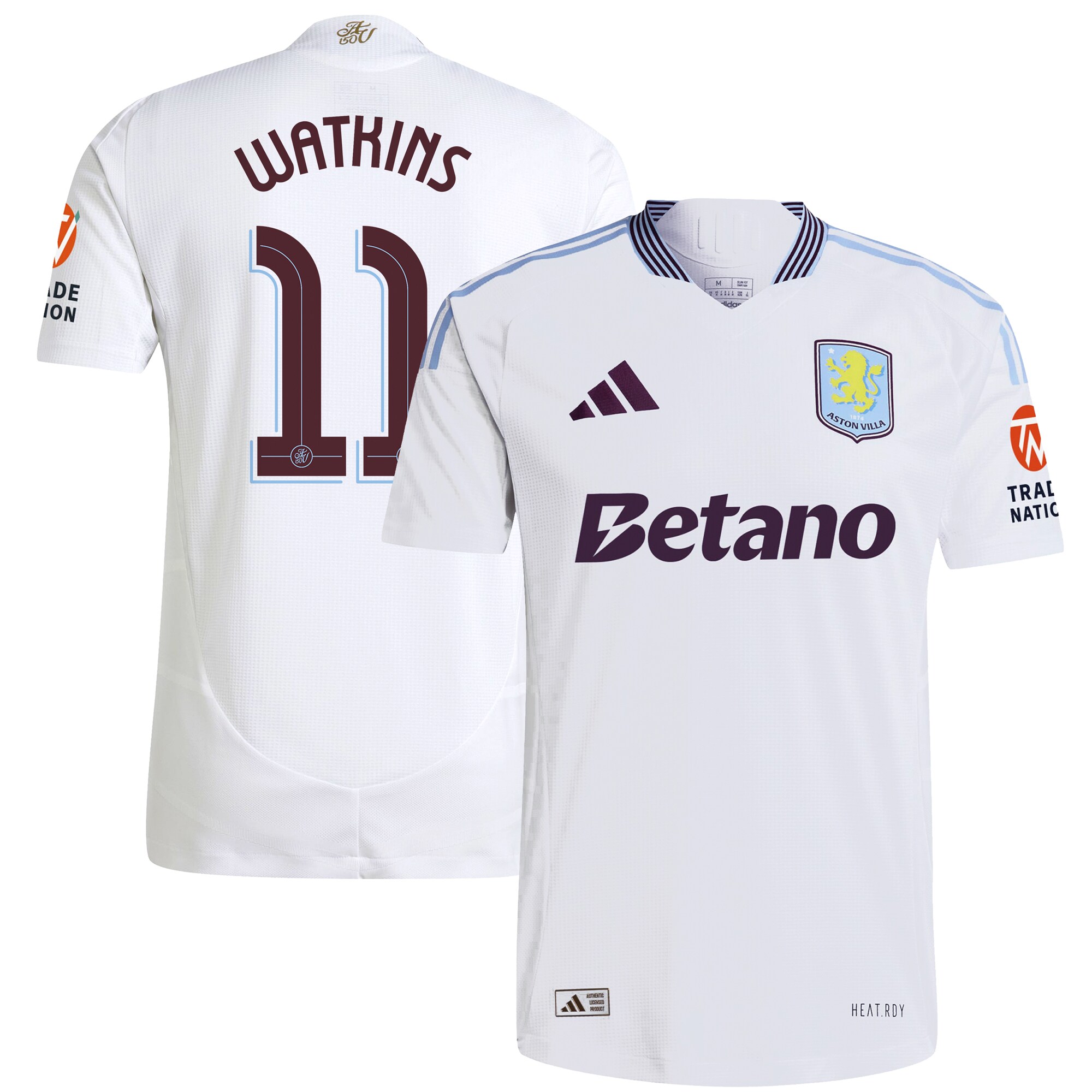aston villa adidas away authentic shirt 2024-25 with watkins 11 cup printing Collection | Official Aston Villa Jerseys for Fans