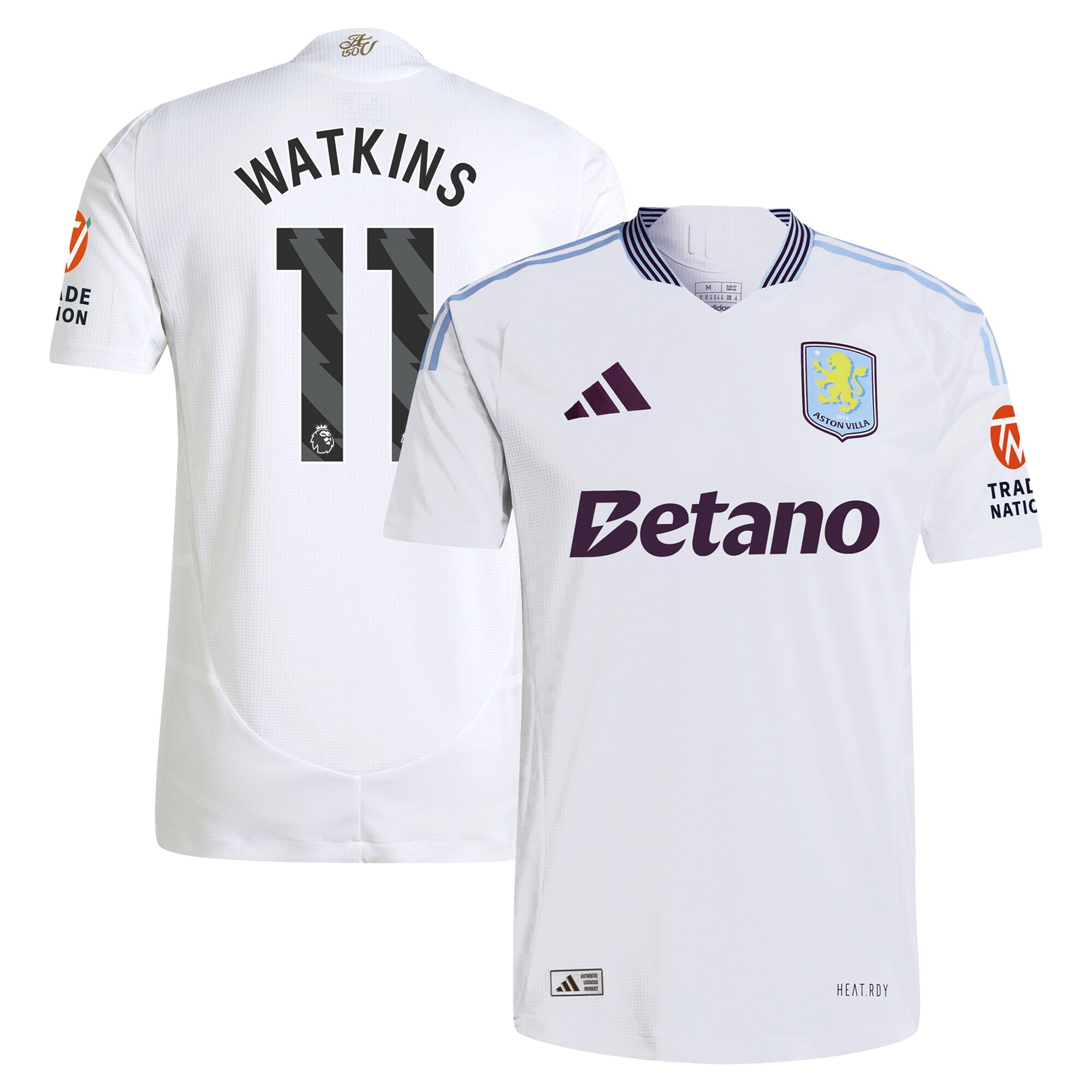 aston villa adidas away authentic shirt 2024-25 with watkins 11 printing Collection | Official Aston Villa Jerseys for Fans