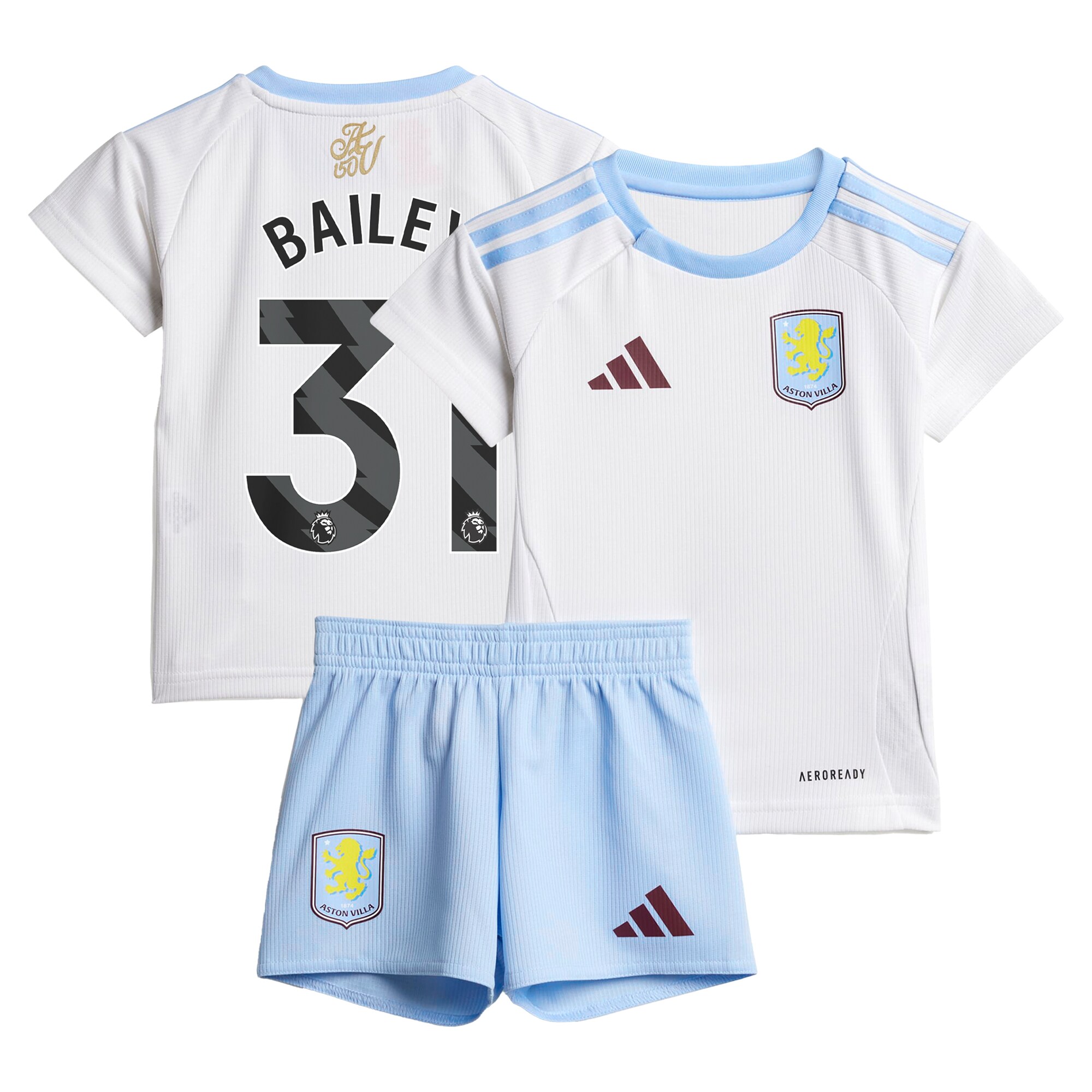 aston villa adidas away baby kit 2024-25 with bailey 31 printing Collection | Official Aston Villa Jerseys for Fans