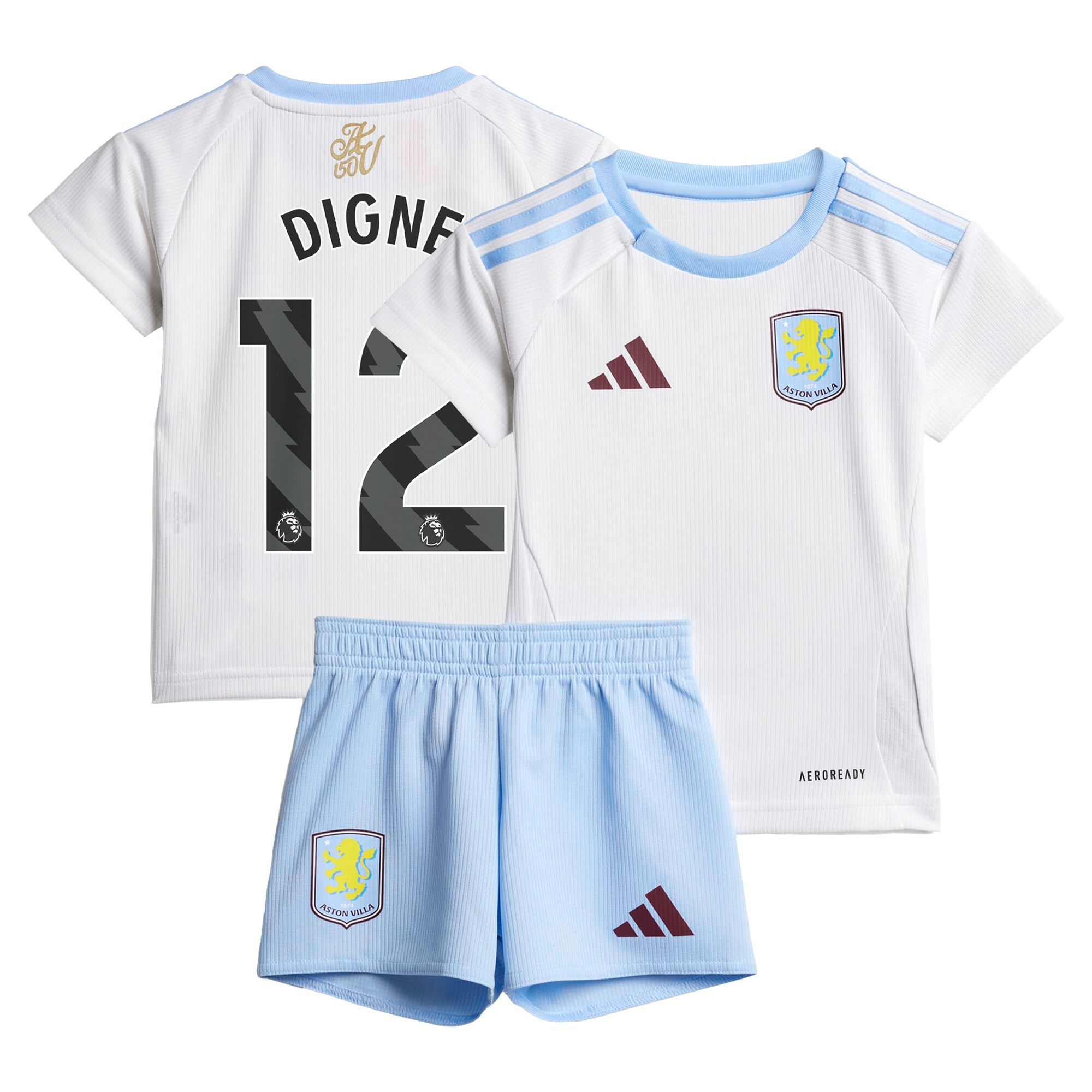 aston villa adidas away baby kit 2024-25 with digne 12 printing Collection | Official Aston Villa Jerseys for Fans