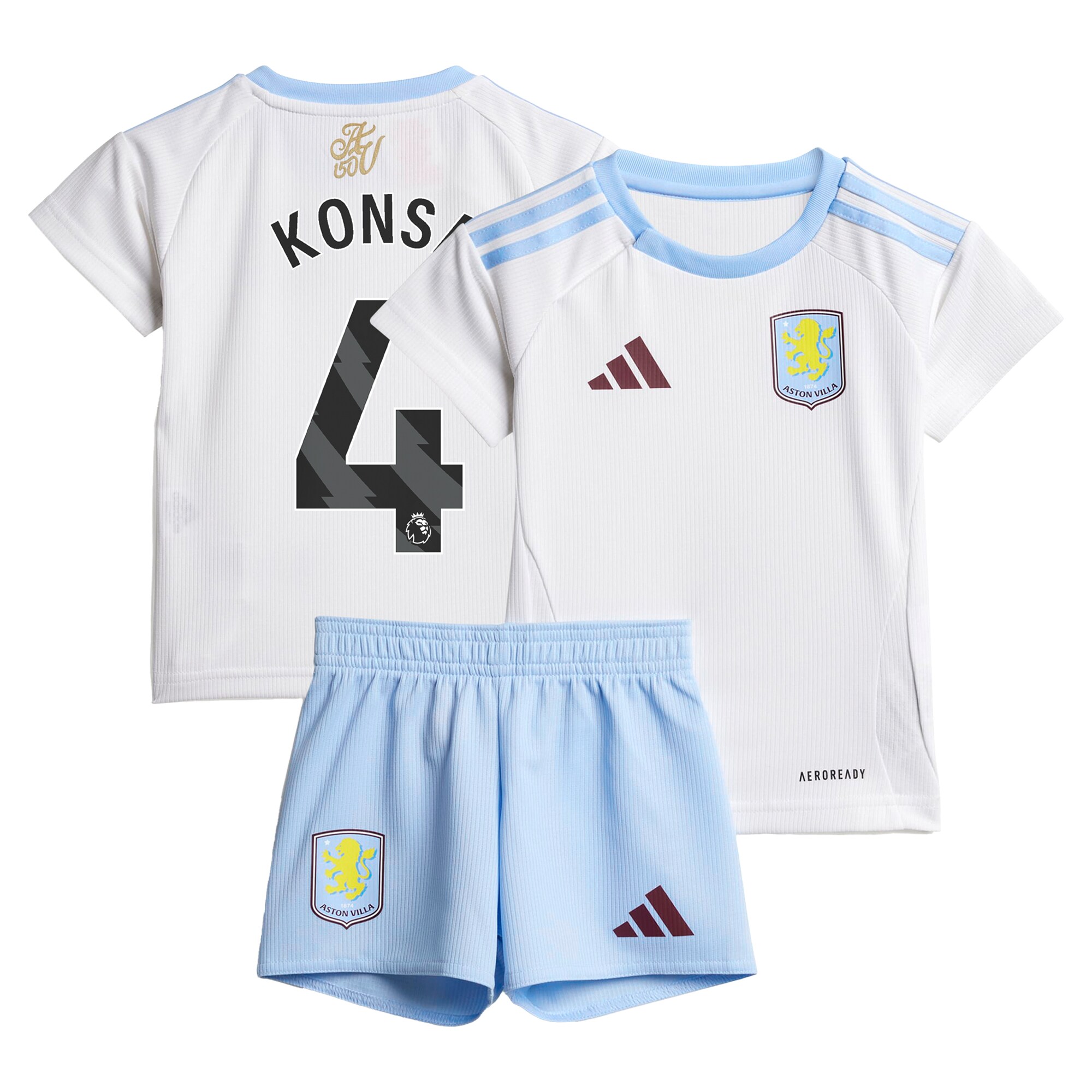 aston villa adidas away baby kit 2024-25 with konsa 4 printing Collection | Official Aston Villa Jerseys for Fans