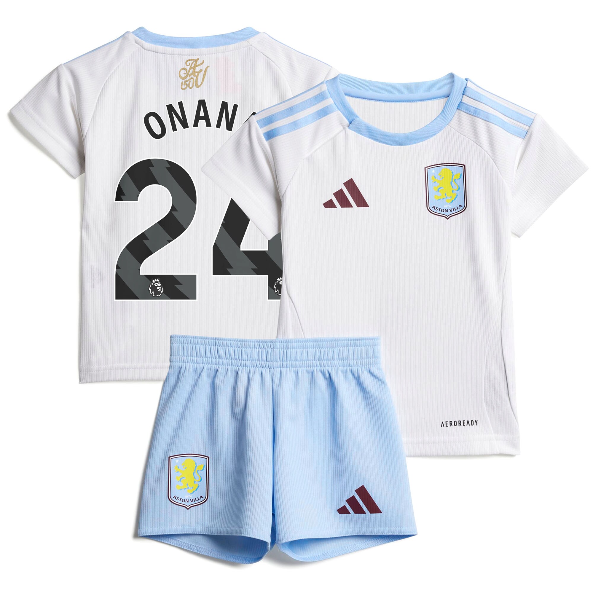 aston villa adidas away baby kit 2024-25 with onana 24 printing Collection | Official Aston Villa Jerseys for Fans