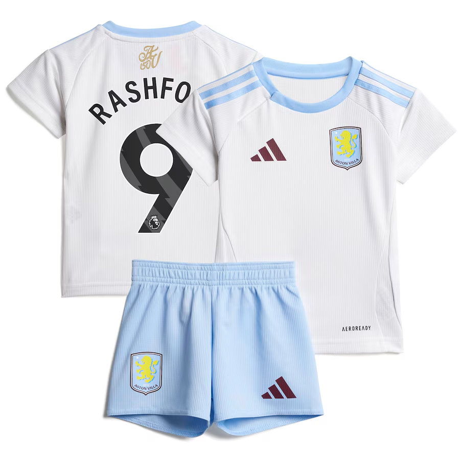 aston villa adidas away baby kit 2024-25 with rashford 9 printing Collection | Official Aston Villa Jerseys for Fans